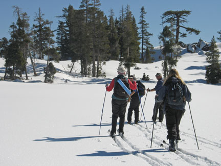 Image at Flora Lake looking at low rise that overlooks Donner Lake.