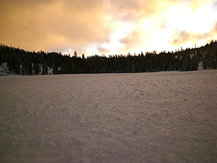 Image of sunset on Richardson Lake