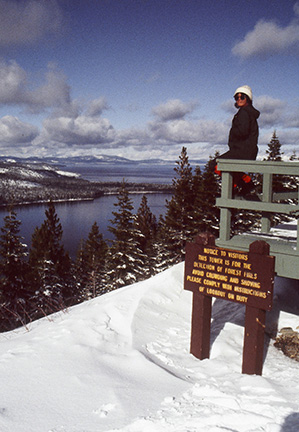 Image of Fallen Leaf Lake and Lake Tahoe from Angora Lookout