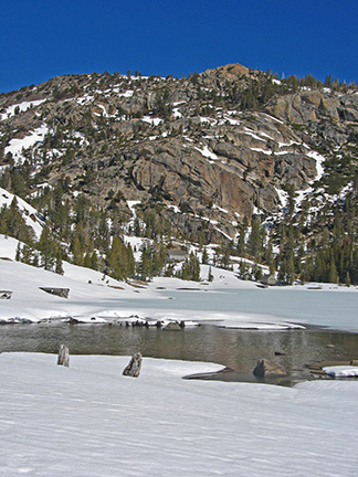 Image of open water at west end of Lower Echo Lake