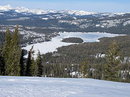Image of Silver Lake from ridge south of Tragedy Spring
