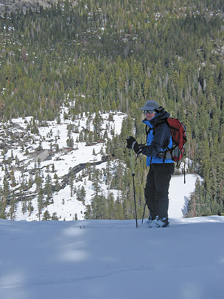 Image looking down into Shealor Lakes drainage