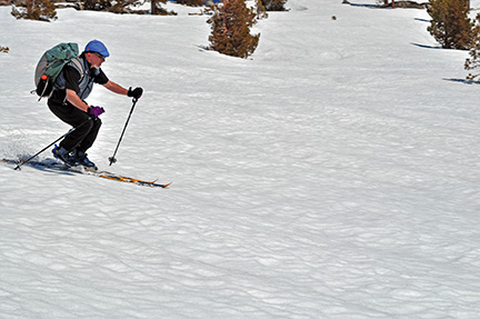 Image of skier descending Ten Turn Hill