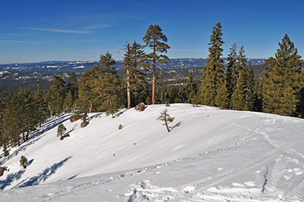 Image looking down ridge