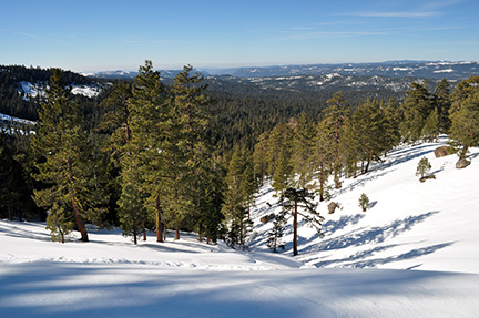 Image looking west from ridgetop