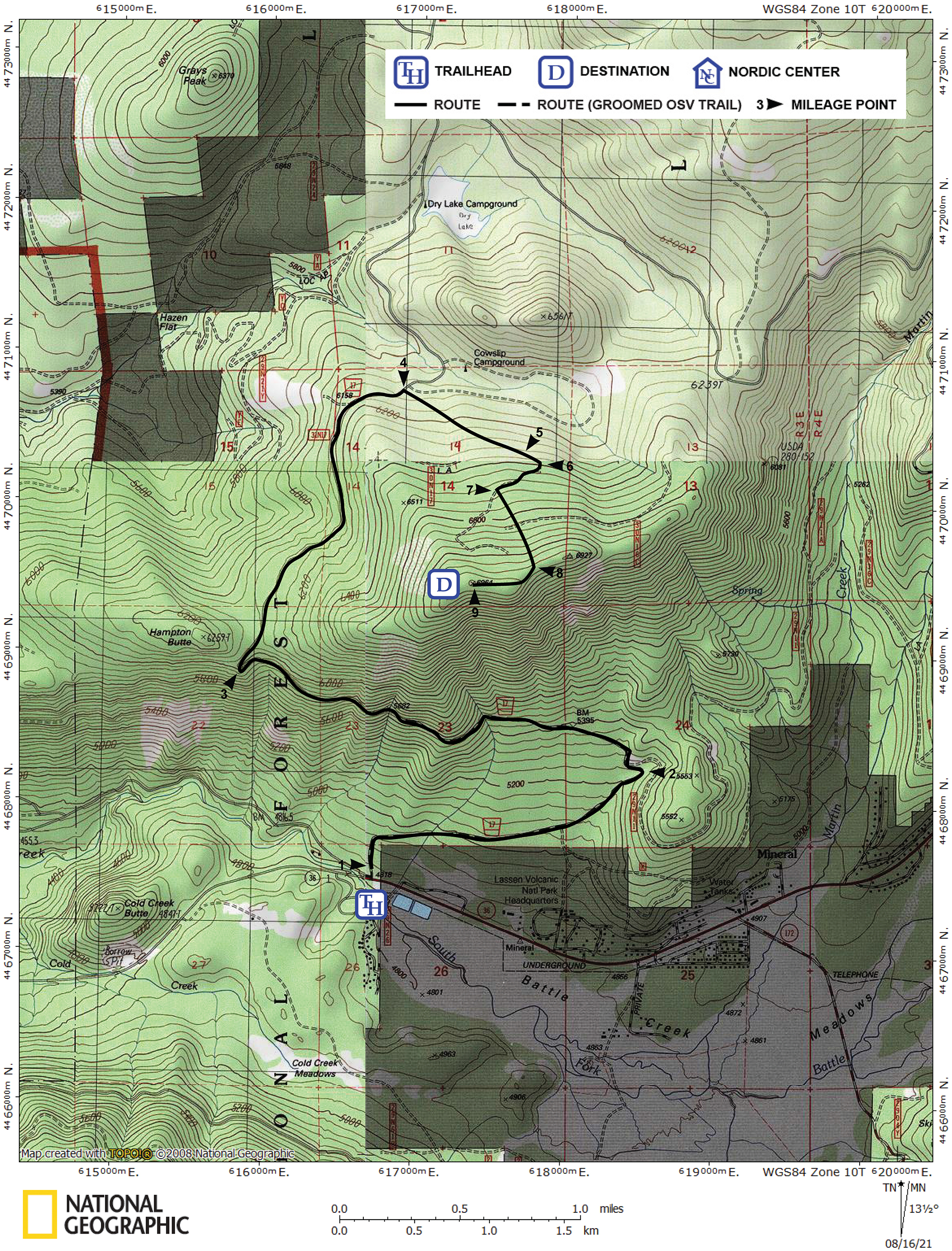 Print version of map for tour