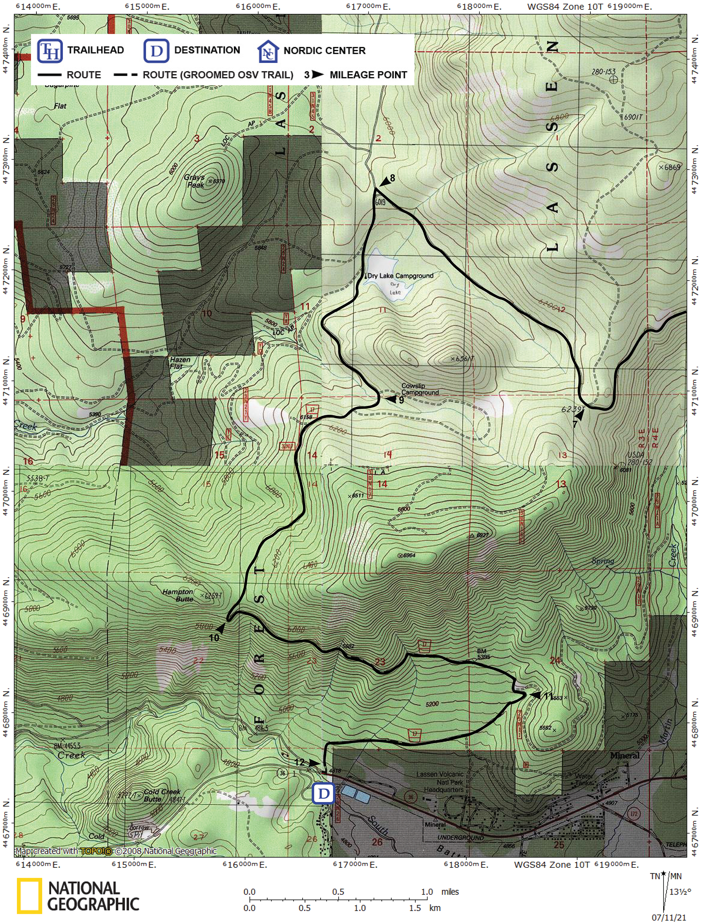Print version of map for tour