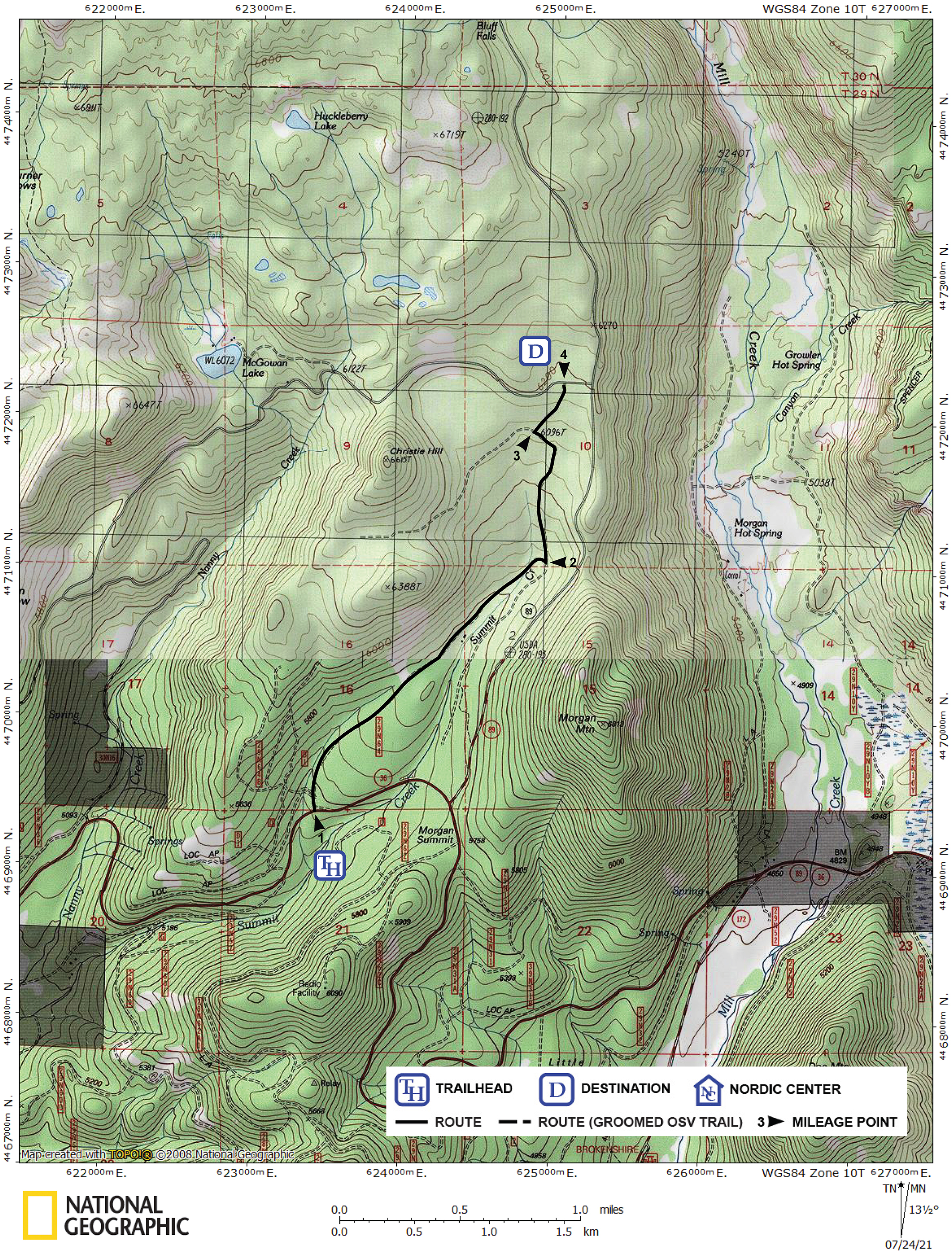 Print version of map for tour