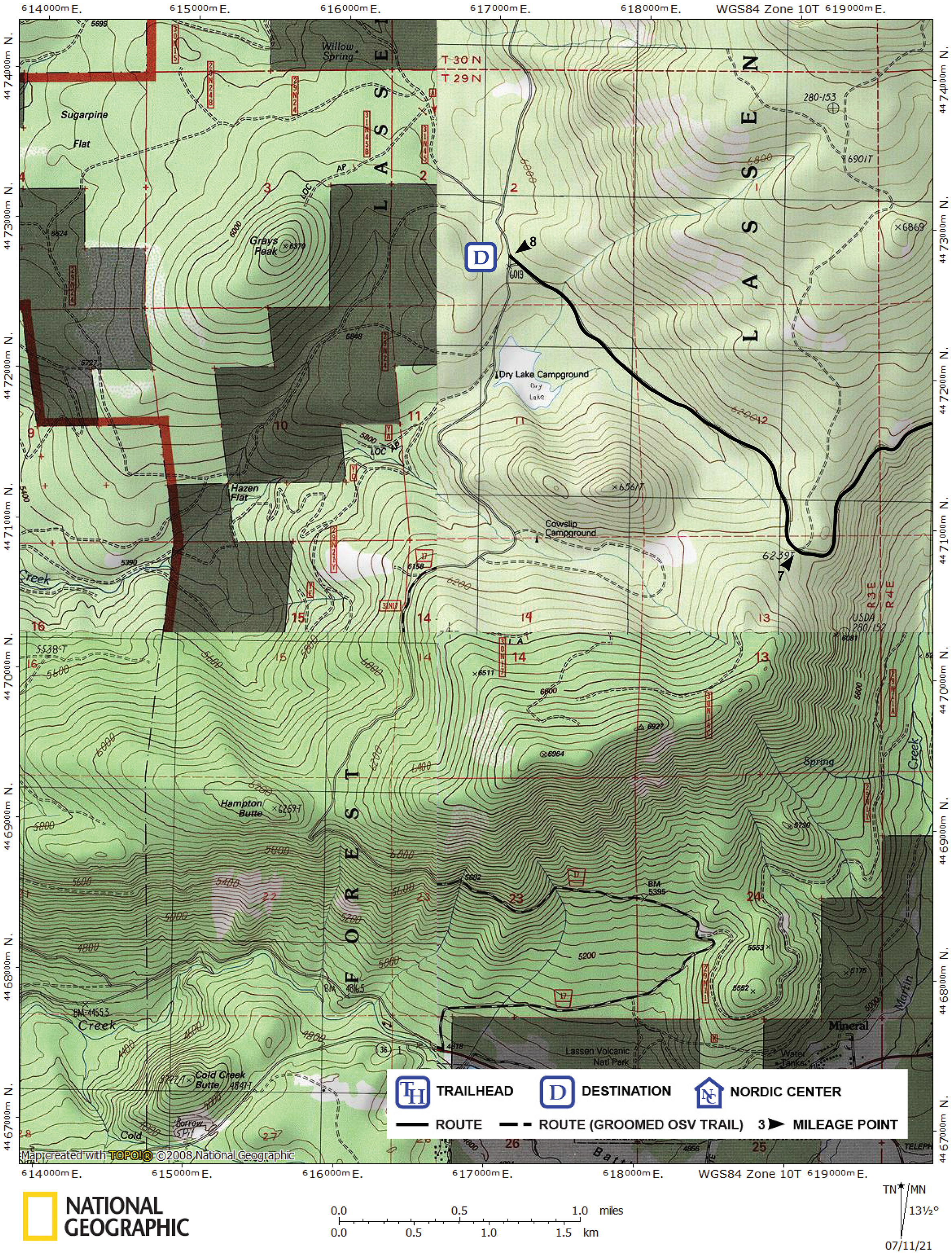 Print version of map for tour
