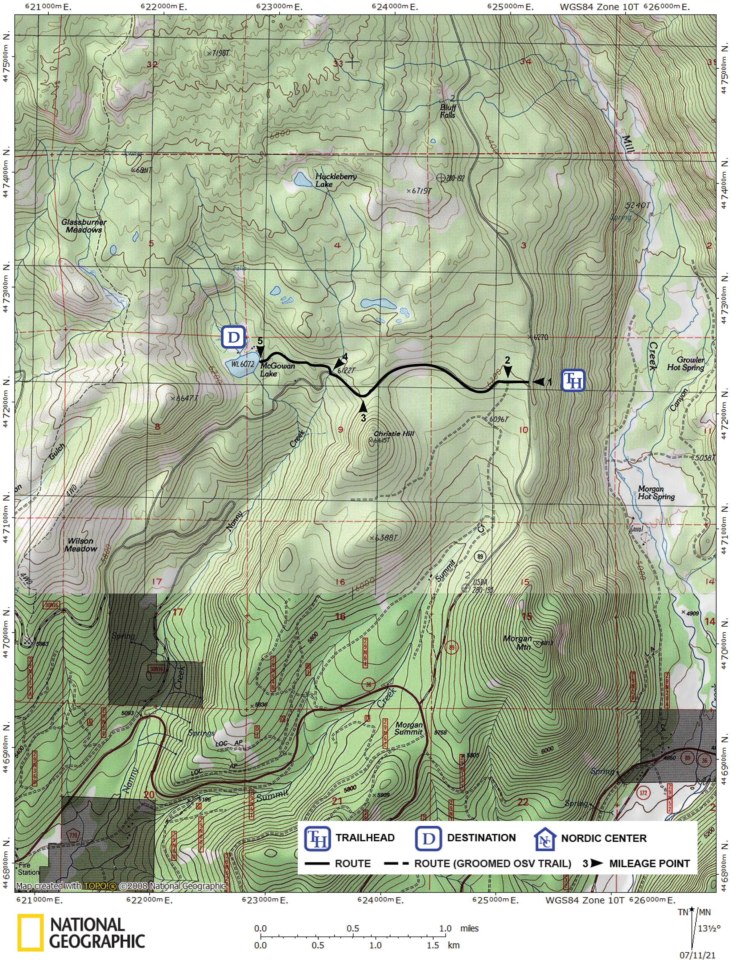 Print version of map for tour