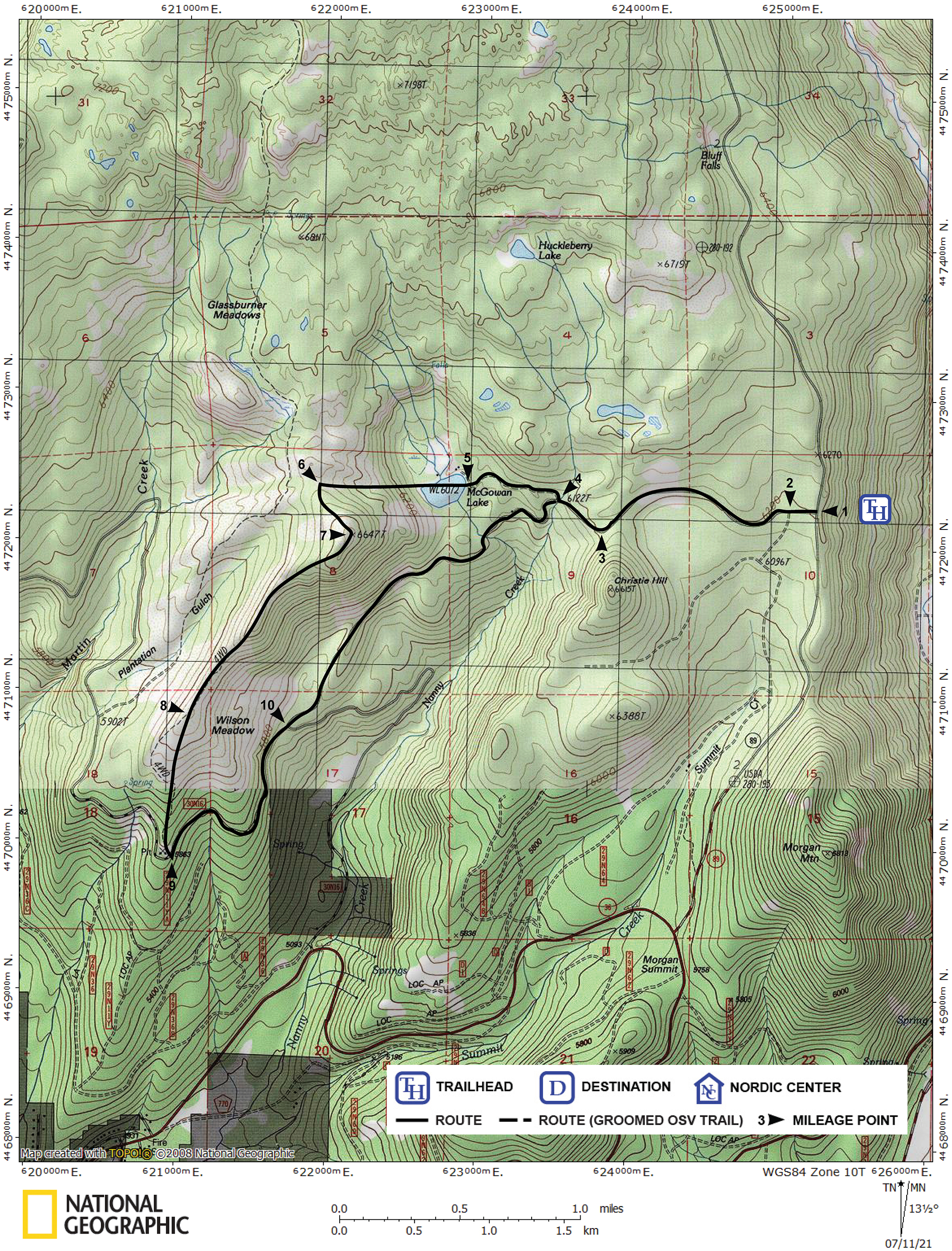 Print version of map for tour