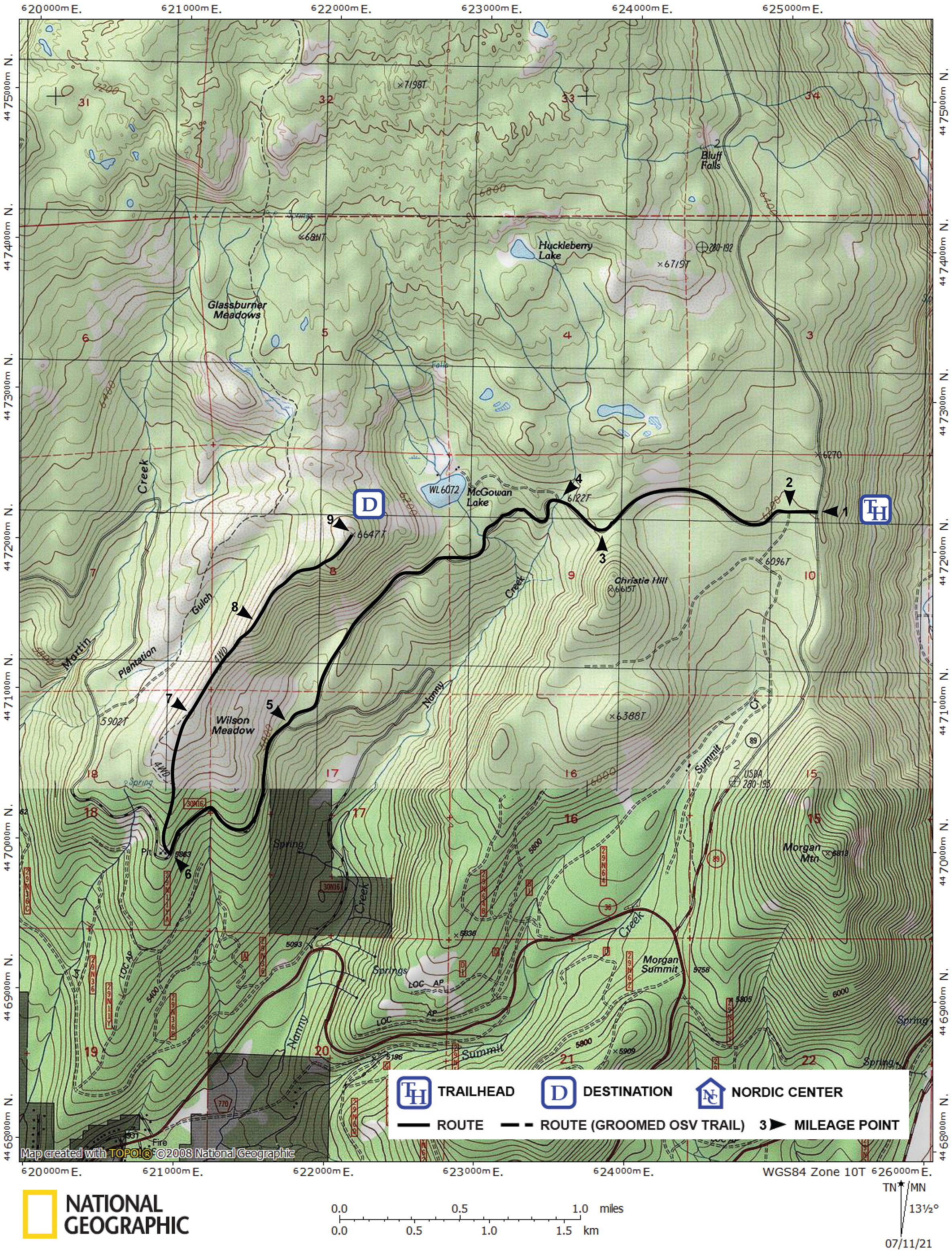 Print version of map for tour