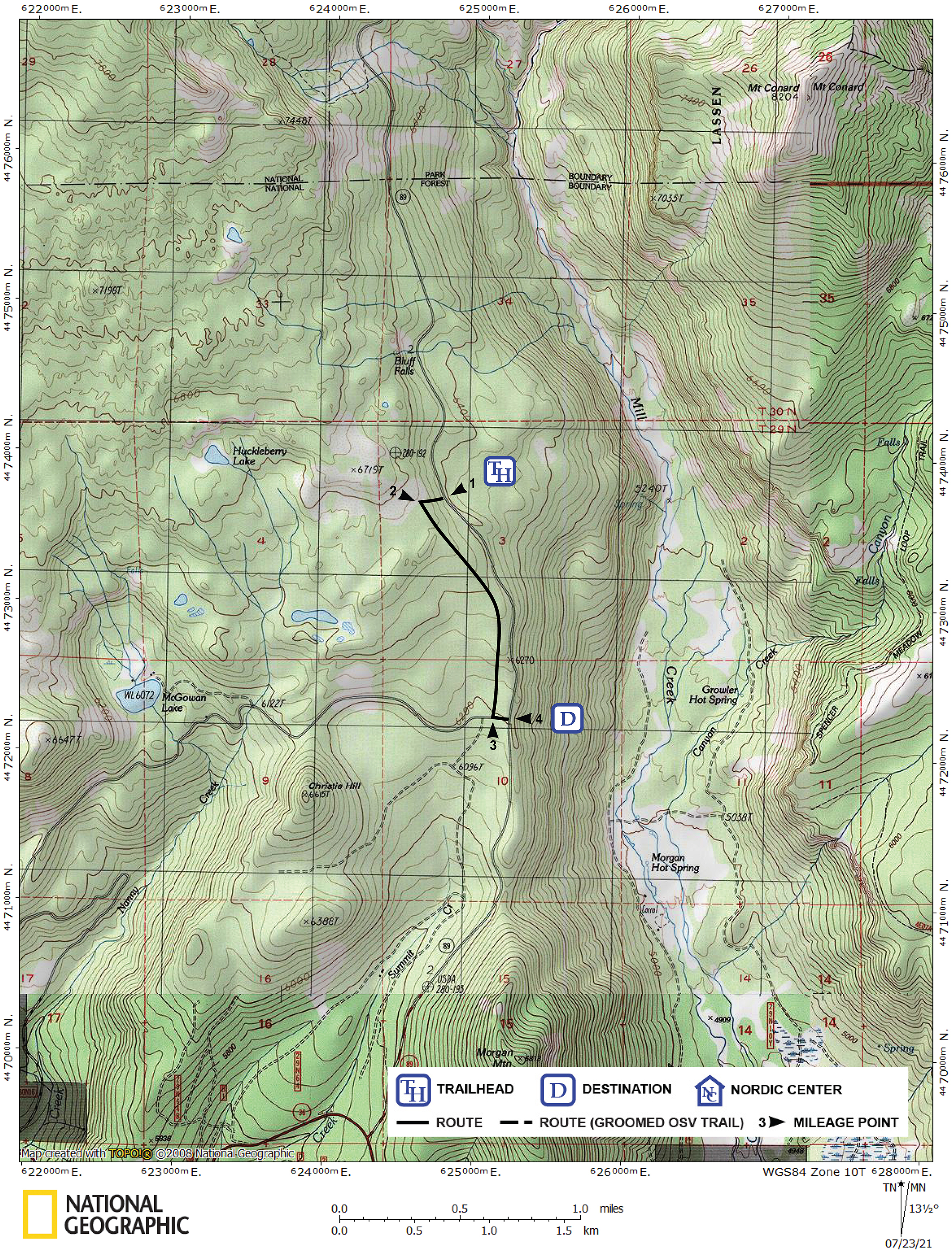 Print version of map for tour