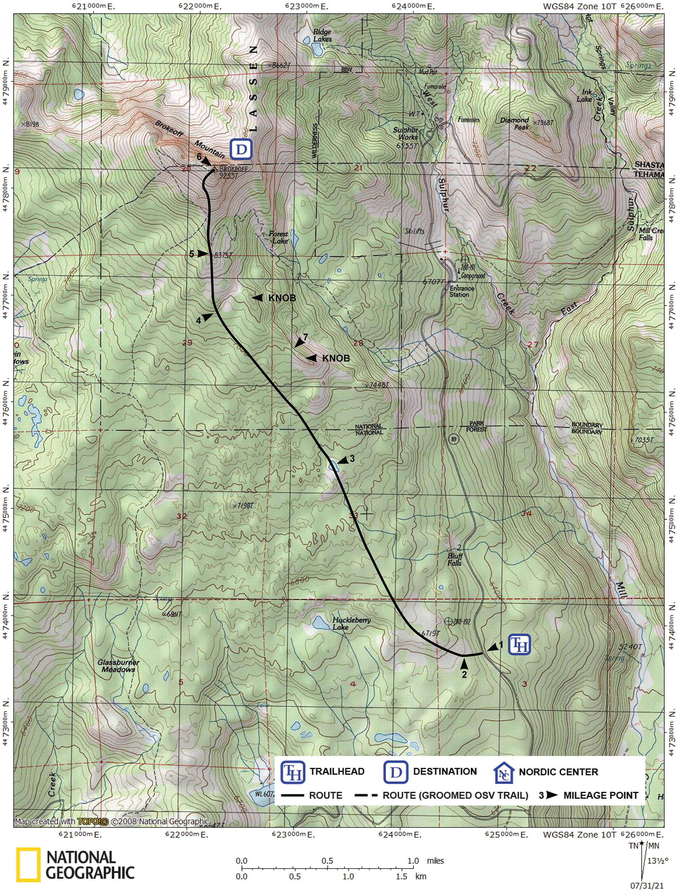 Print version of map for tour