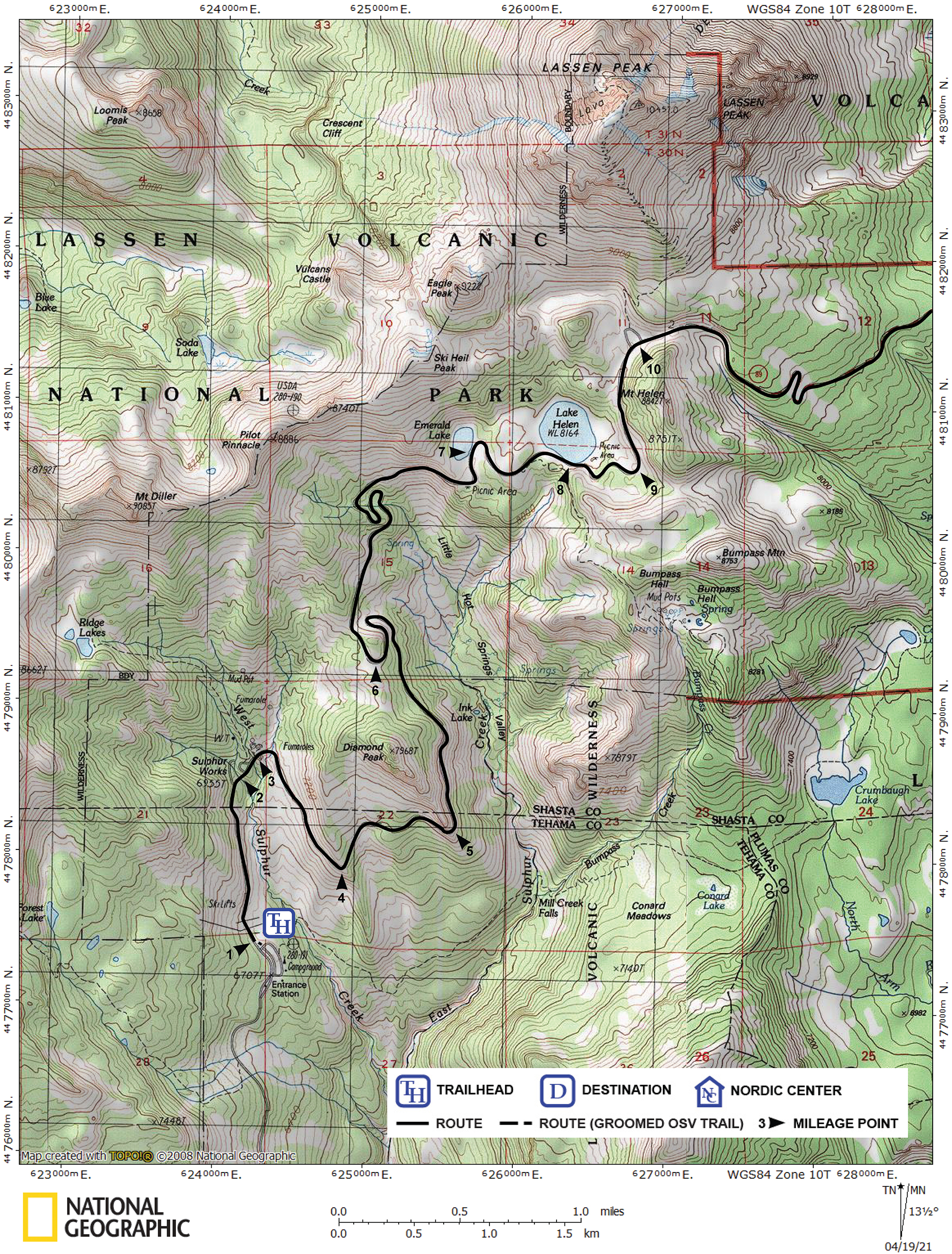 Print version of map for tour