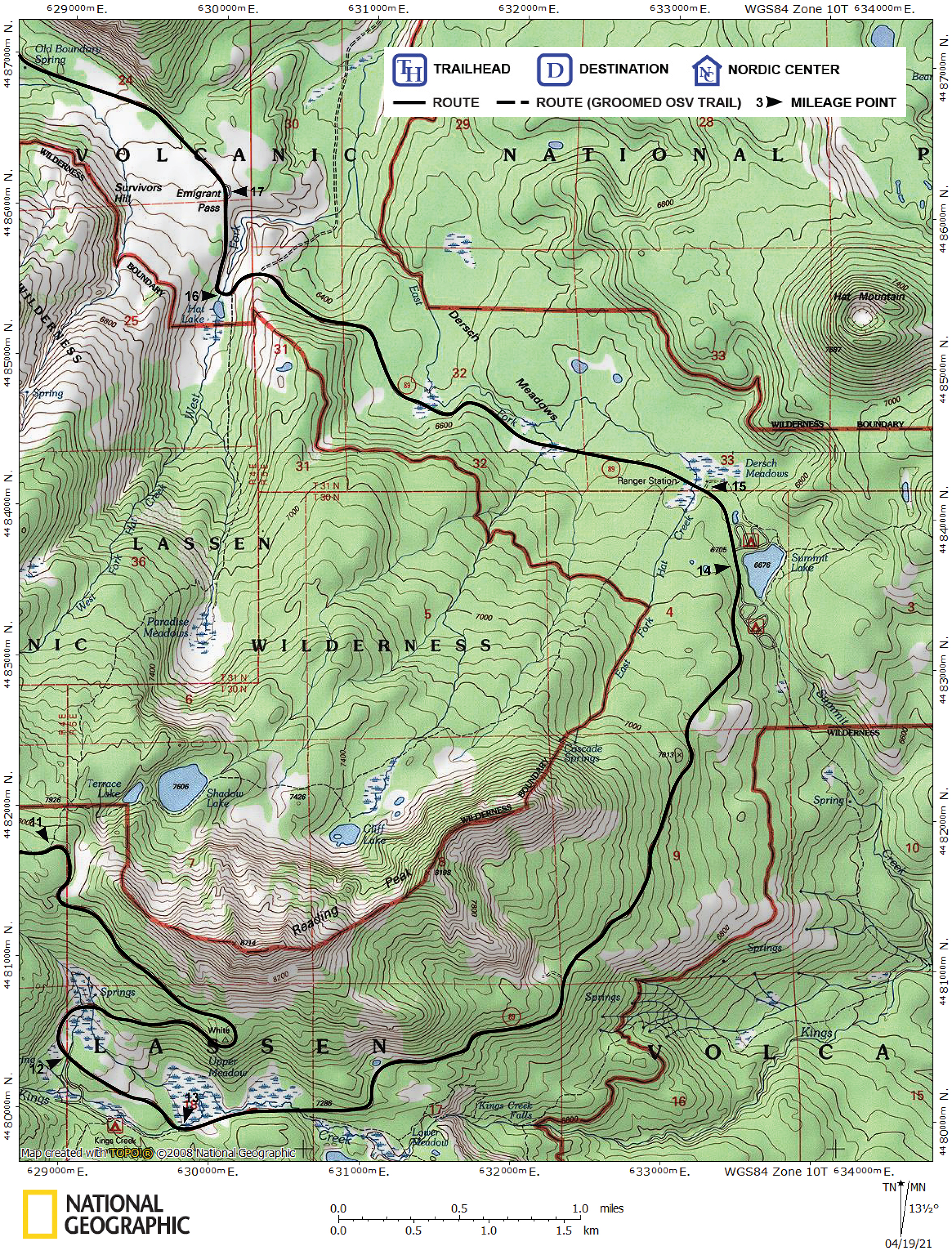 Print version of map for tour