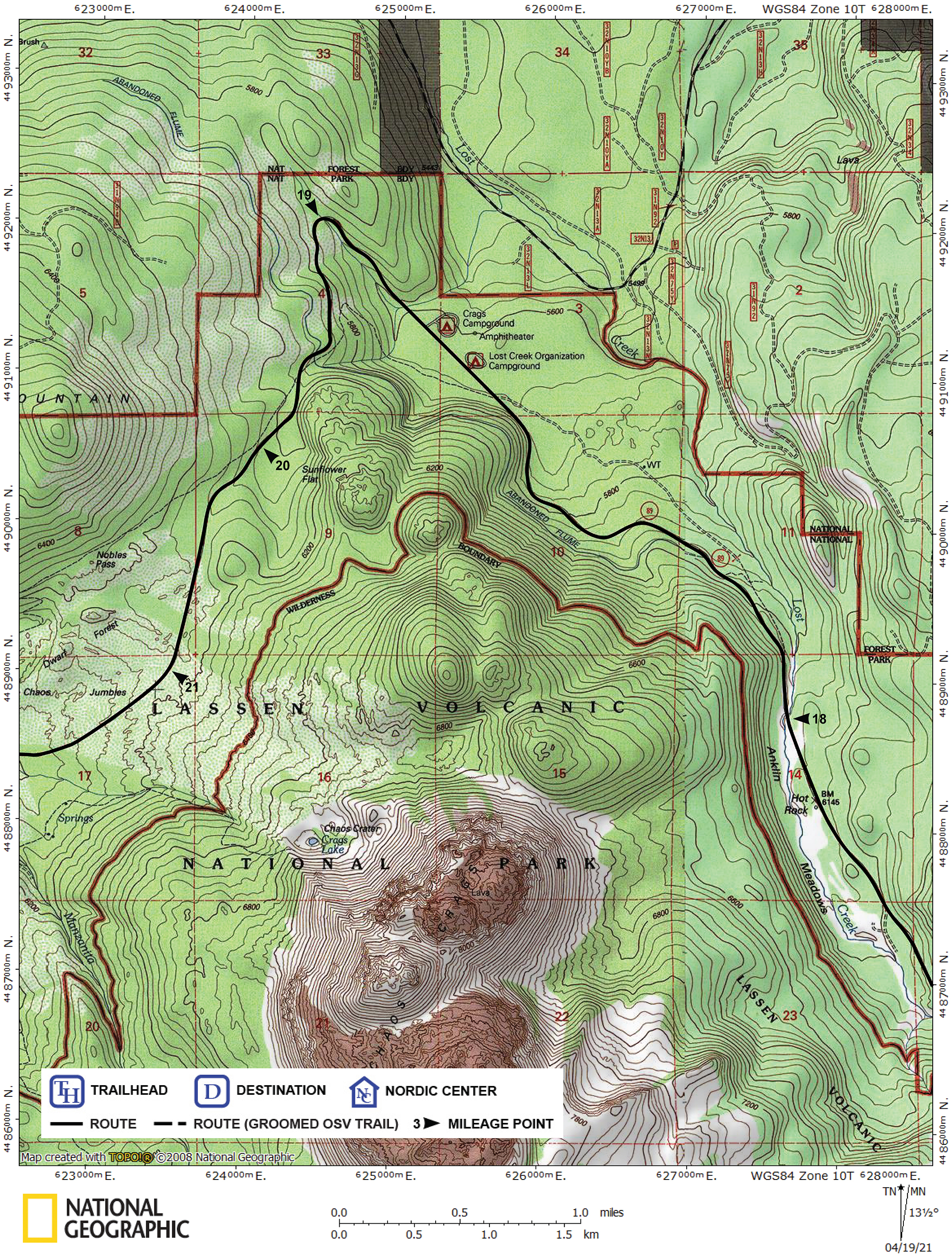 Print version of map for tour