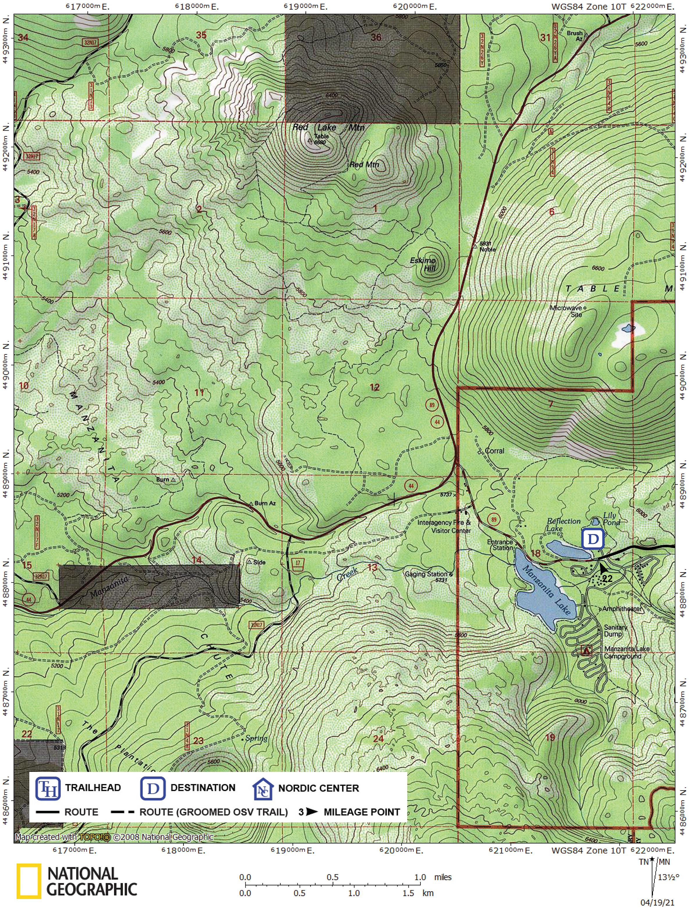 Print version of map for tour