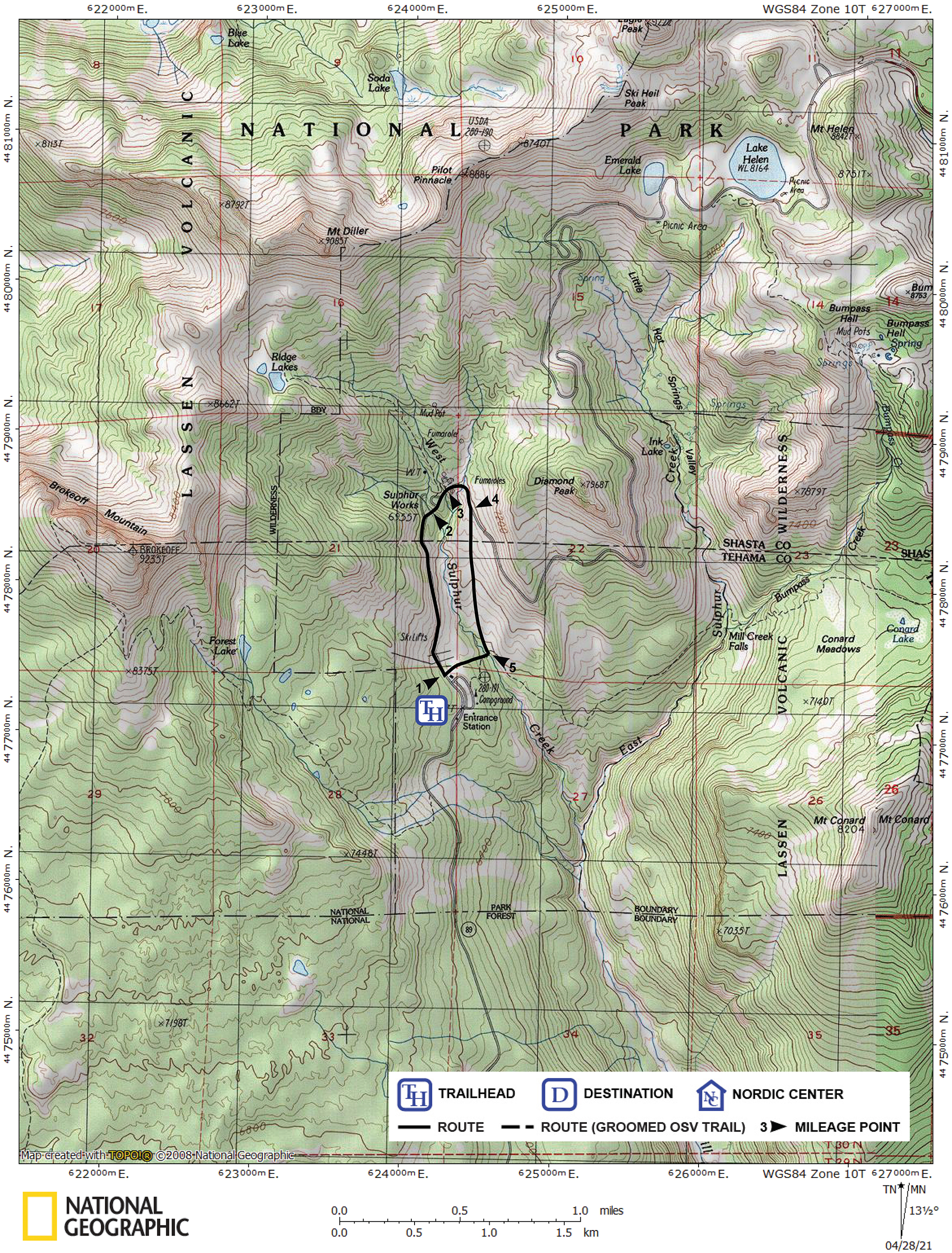 Print version of map for tour