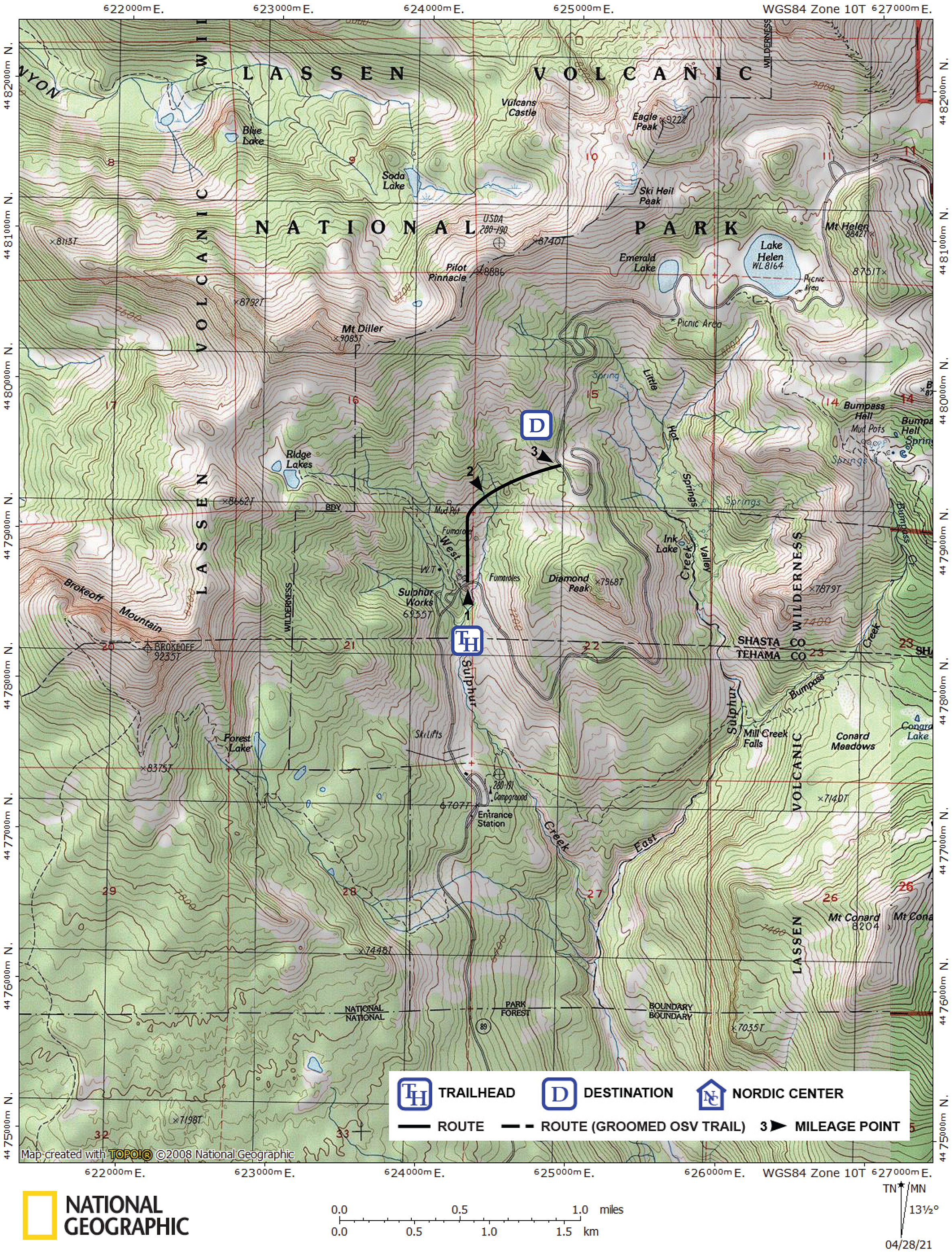 Print version of map for tour