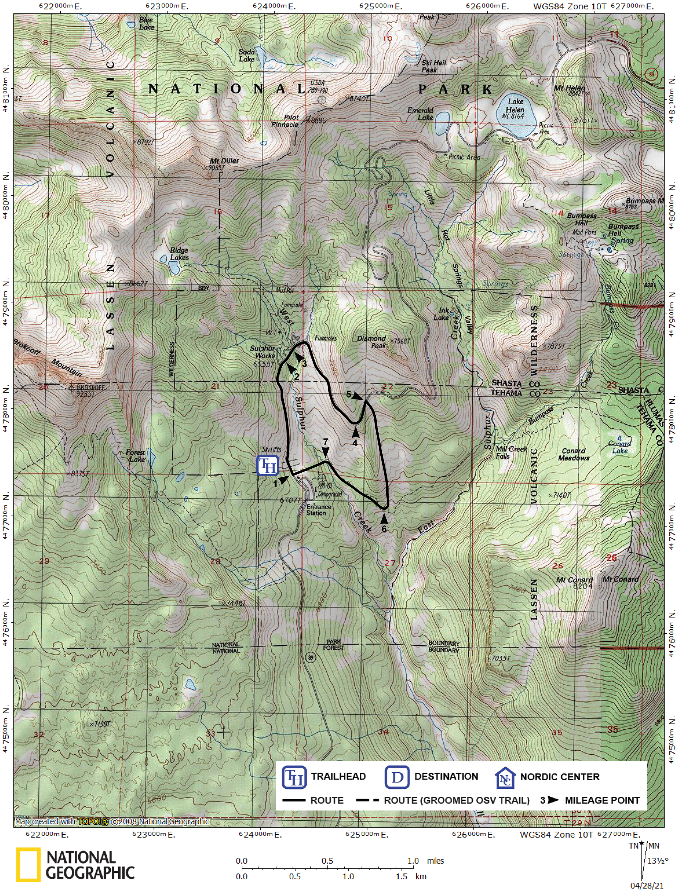 Print version of map for tour