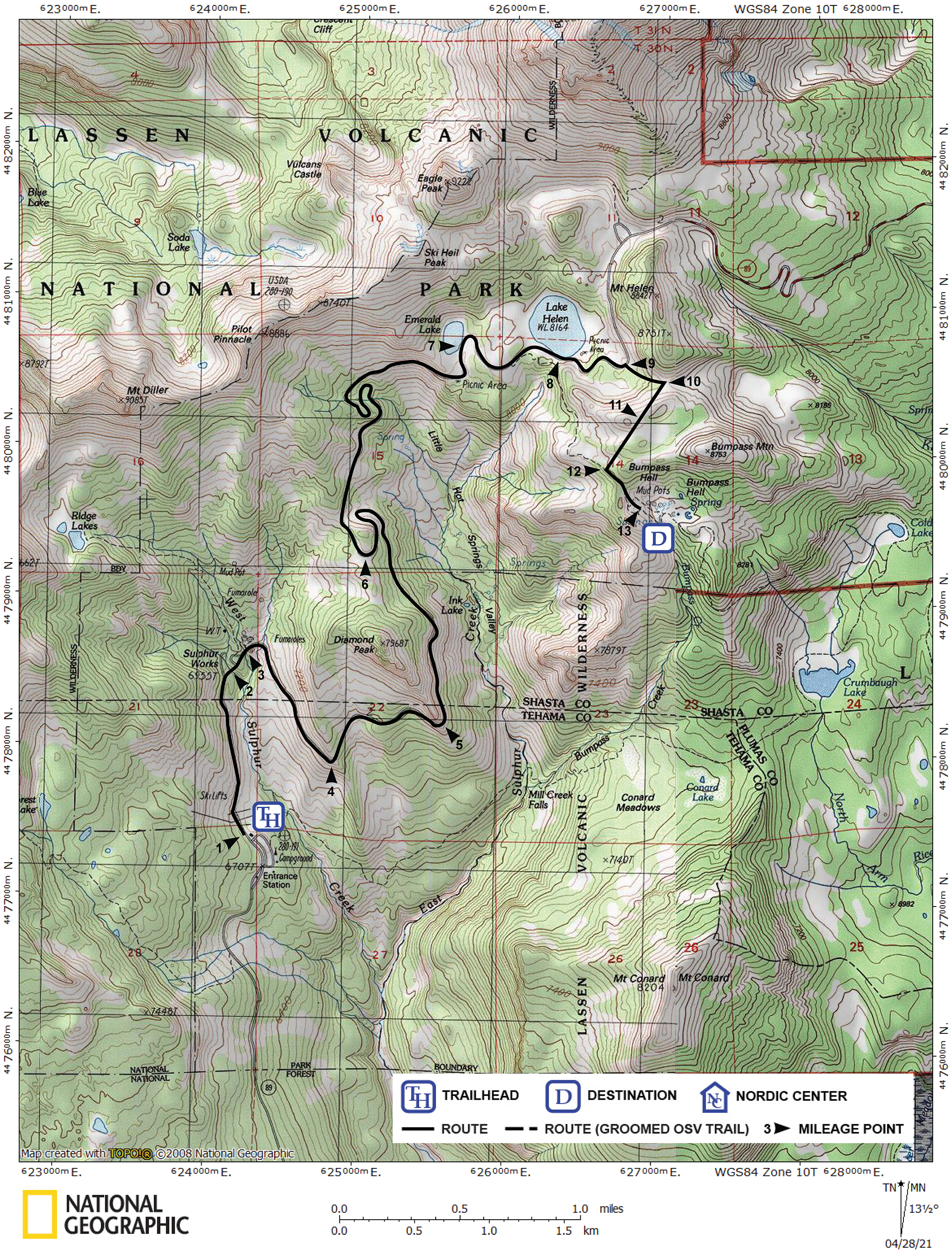 Print version of map for tour