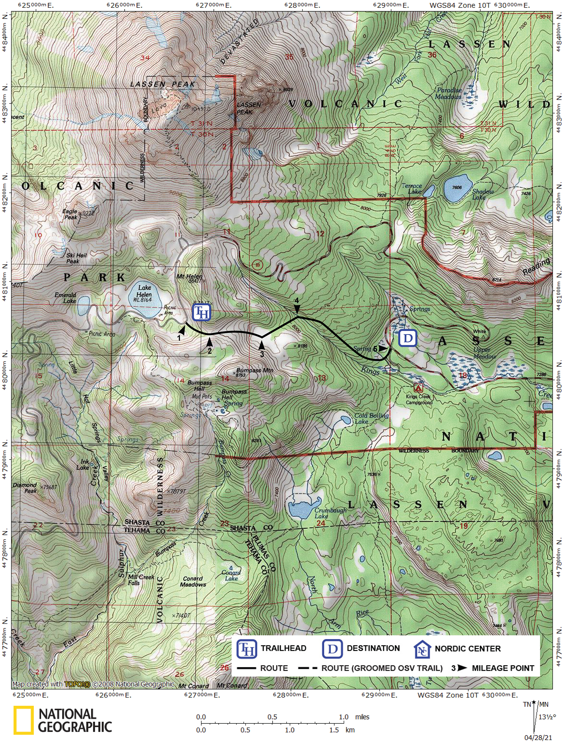 Print version of map for tour
