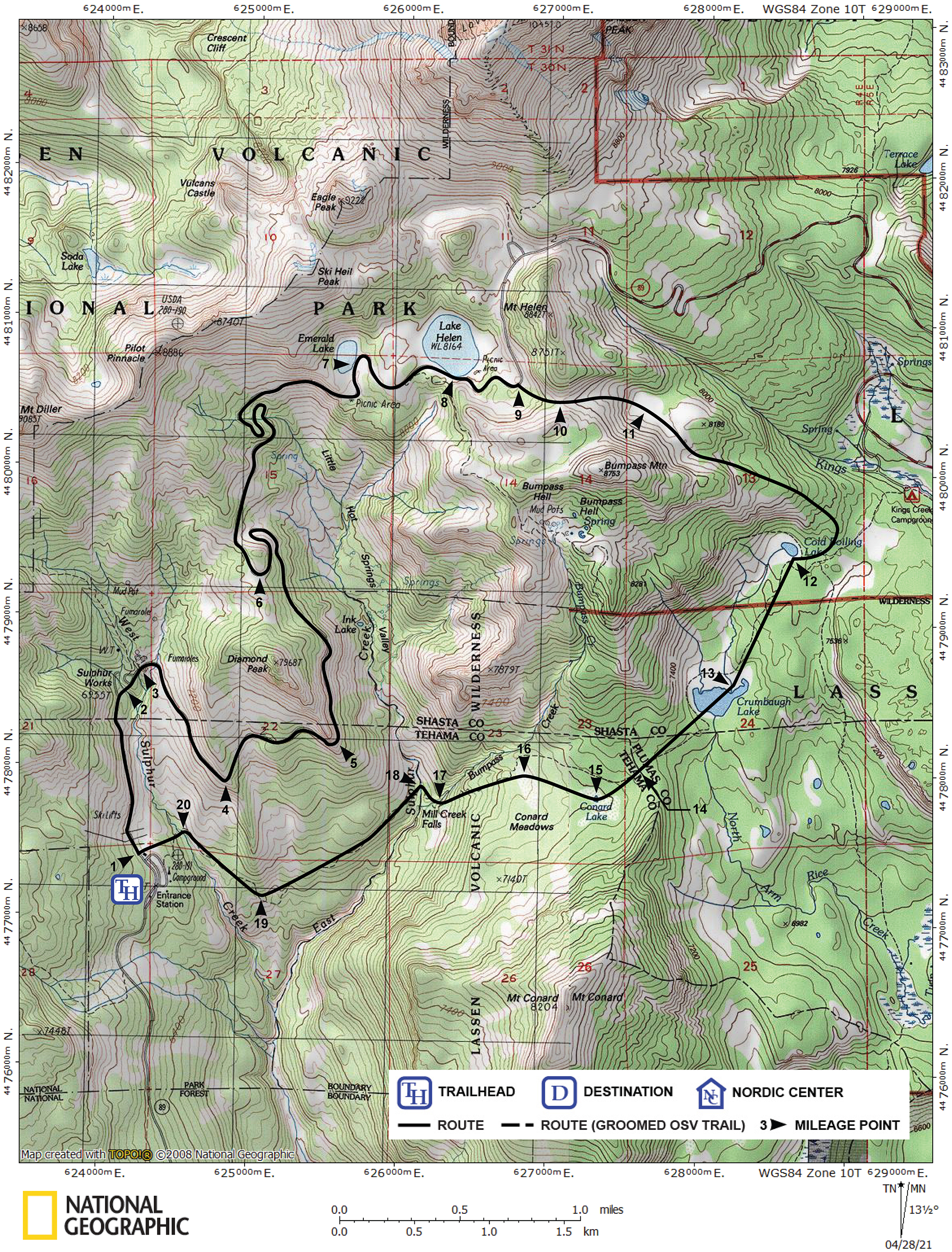 Print version of map for tour