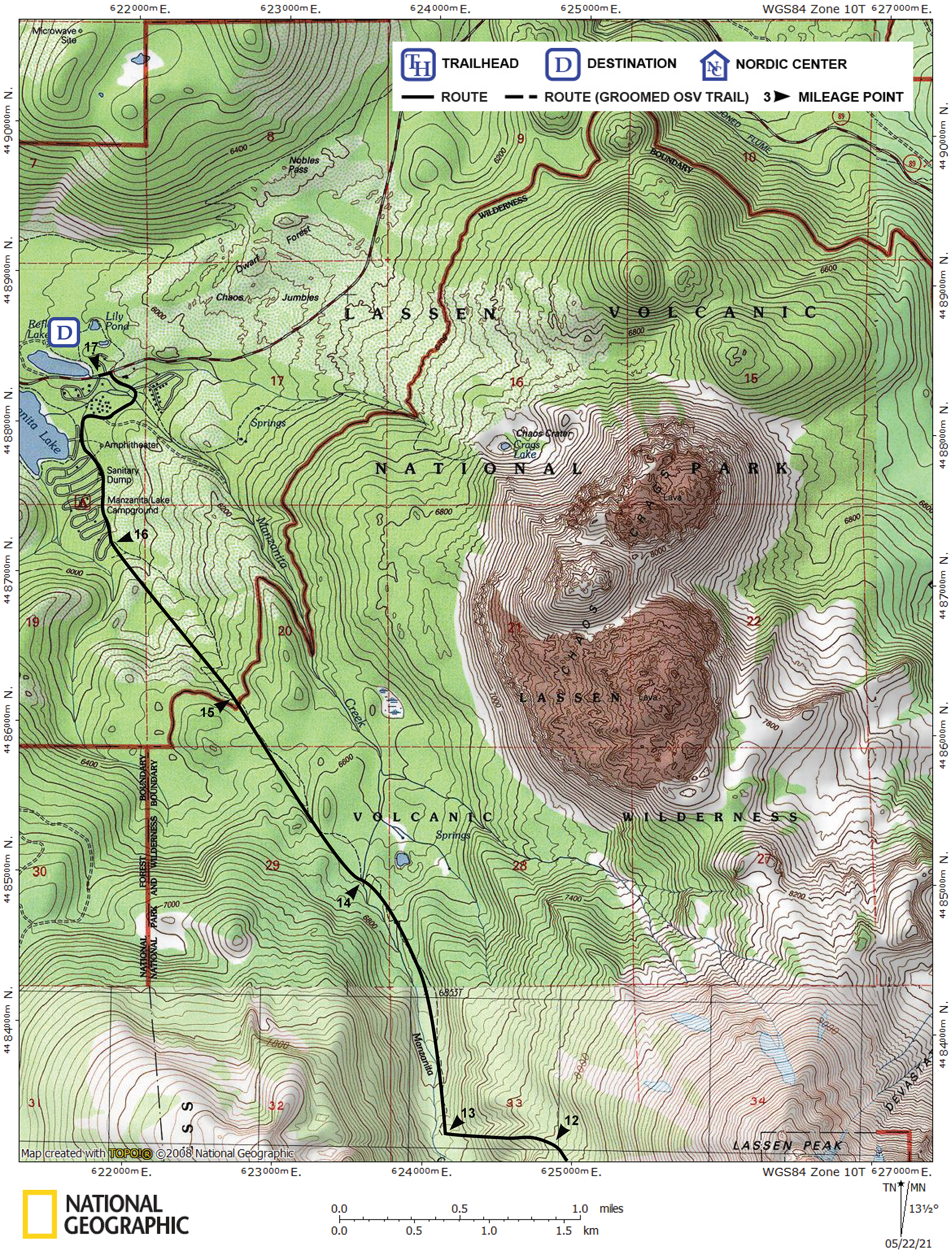 Print version of map for tour