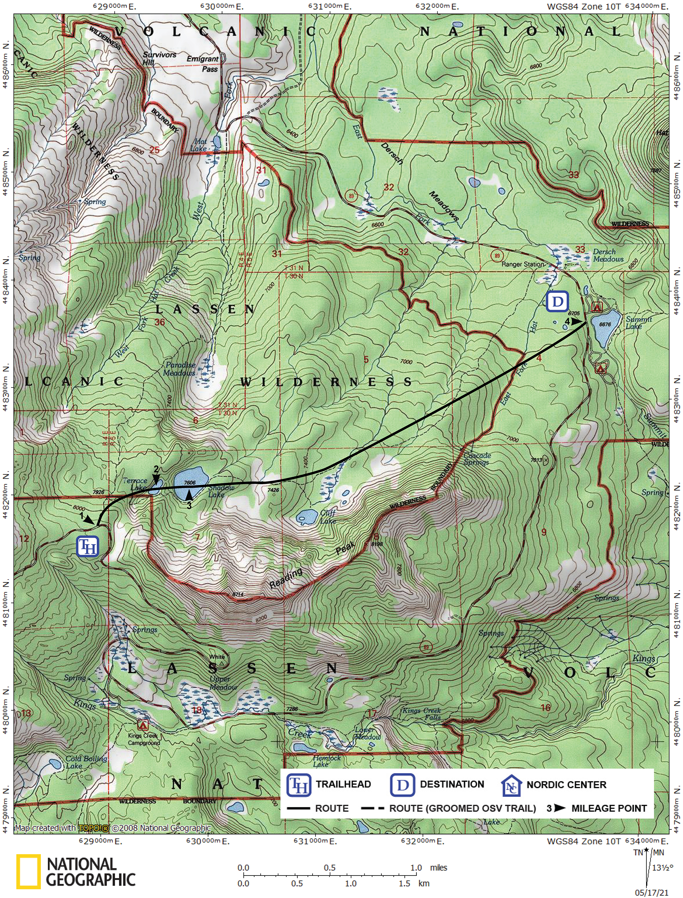 Print version of map for tour