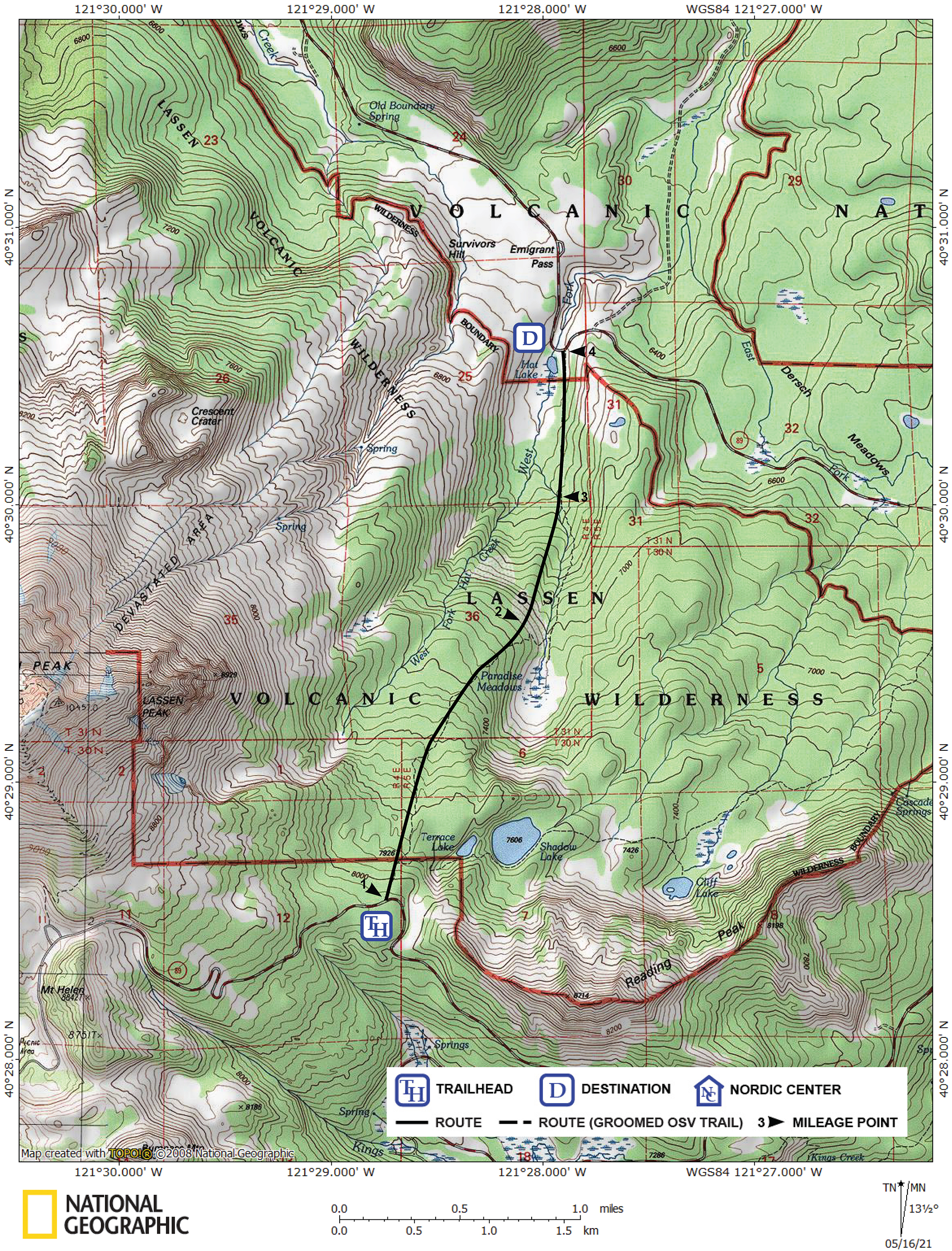 Print version of map for tour