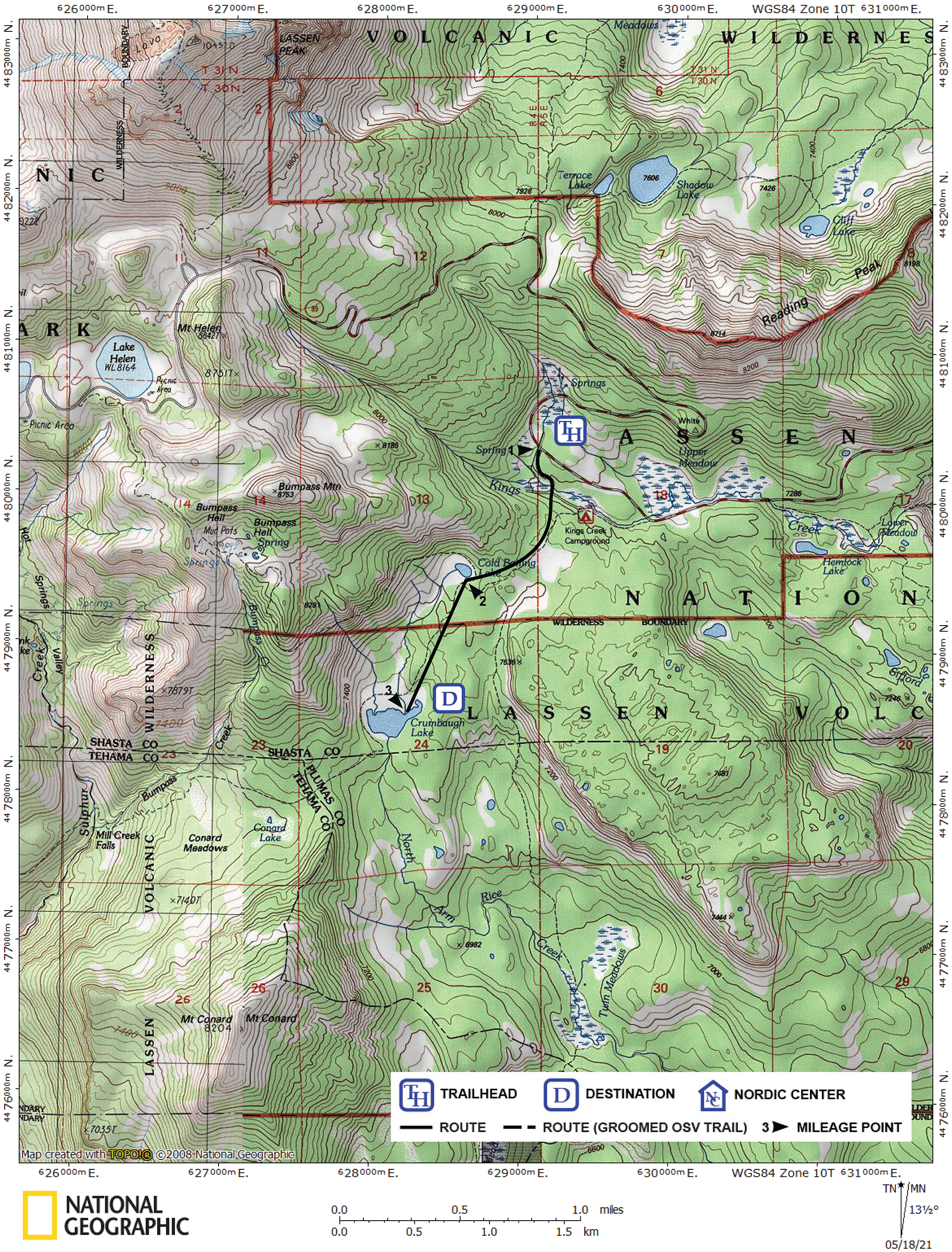 Print version of map for tour