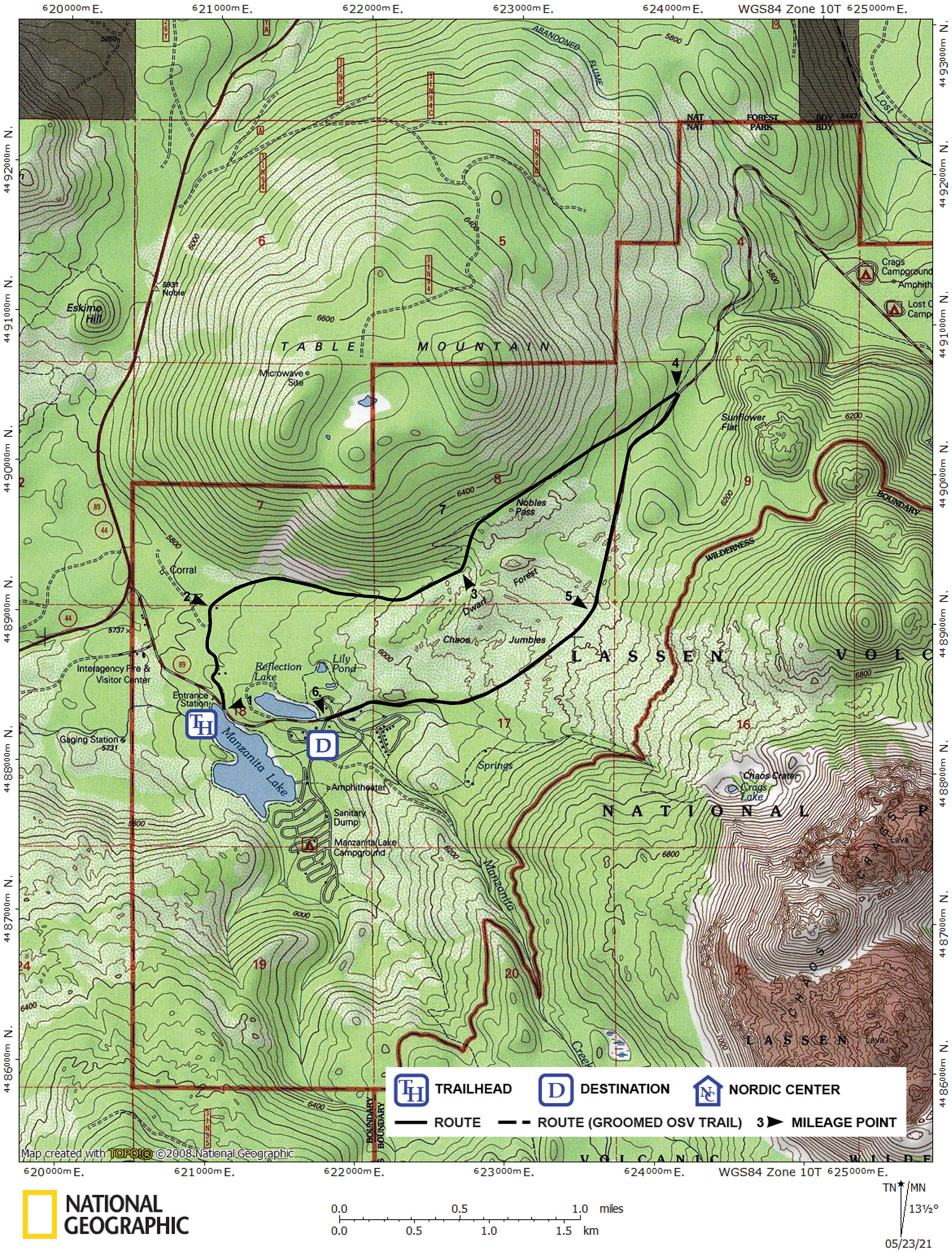 Print version of map for tour