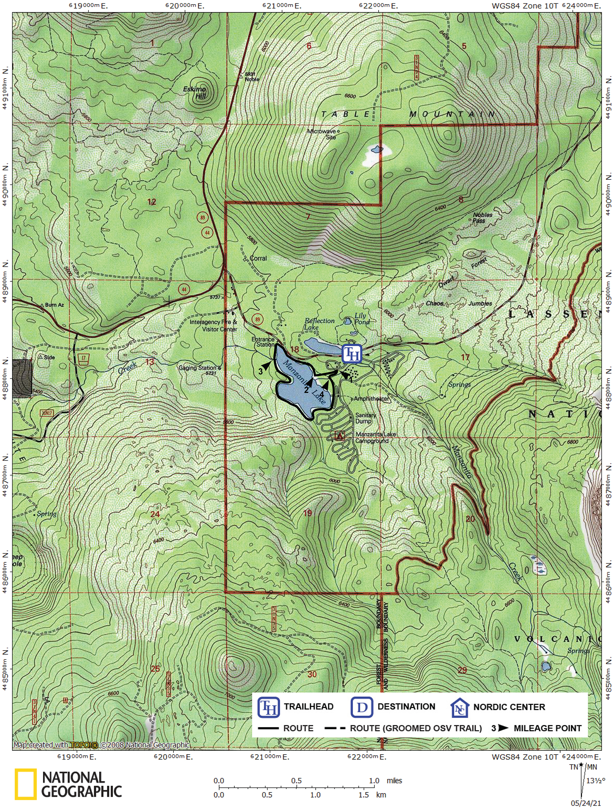 Print version of map for tour