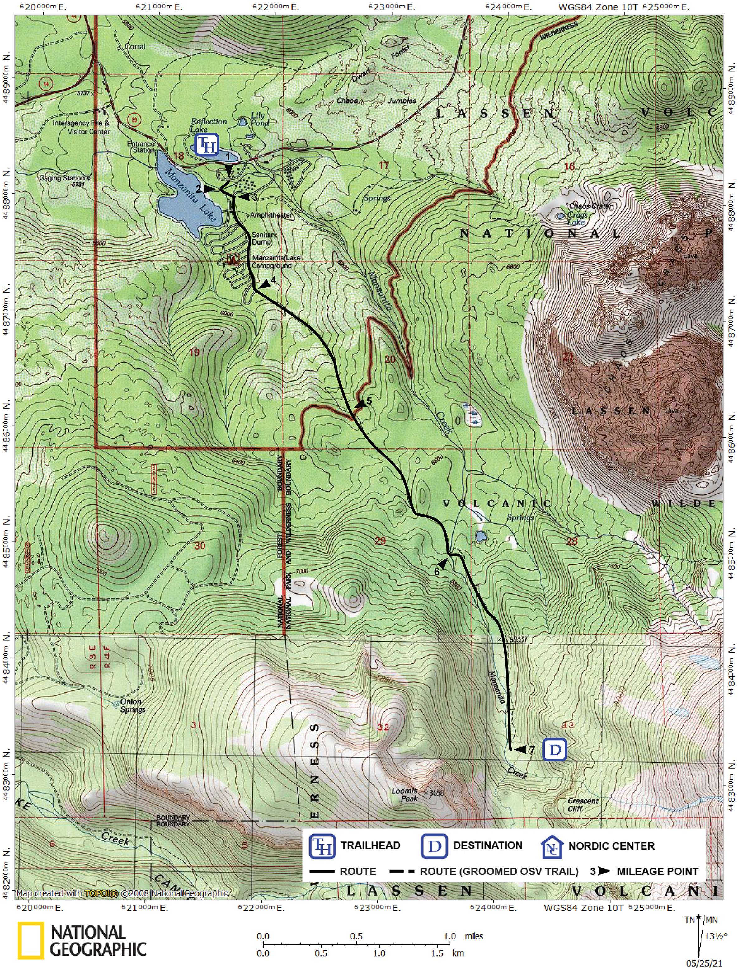 Print version of map for tour