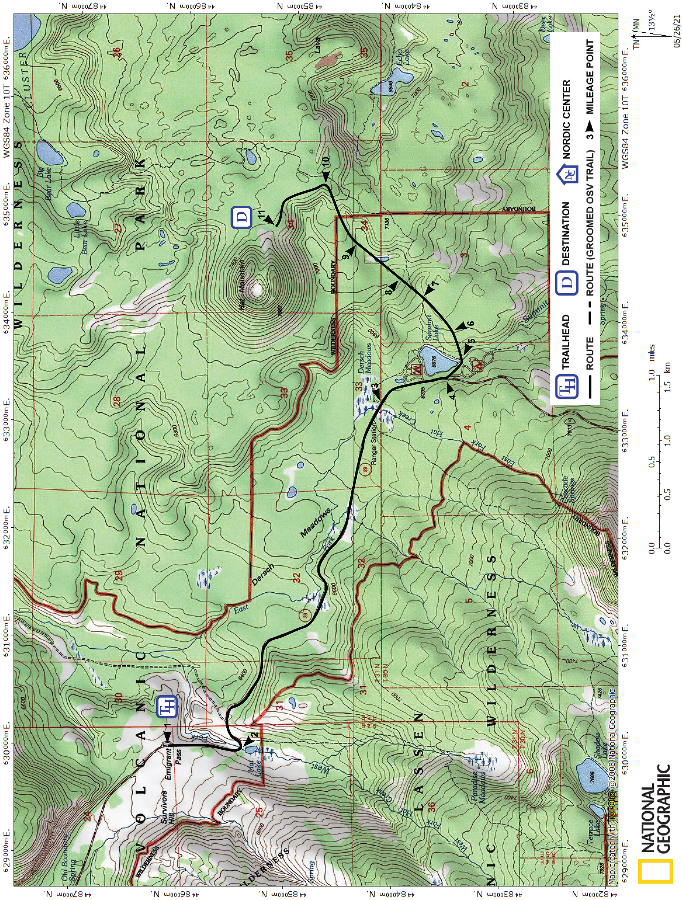 Print version of map for tour