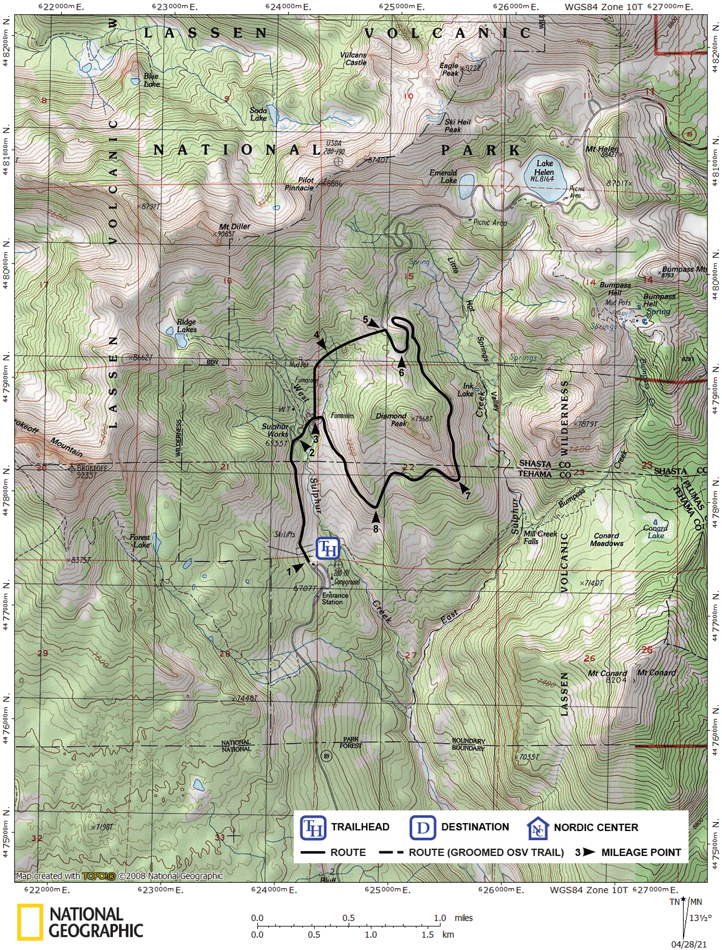 Print version of map for tour