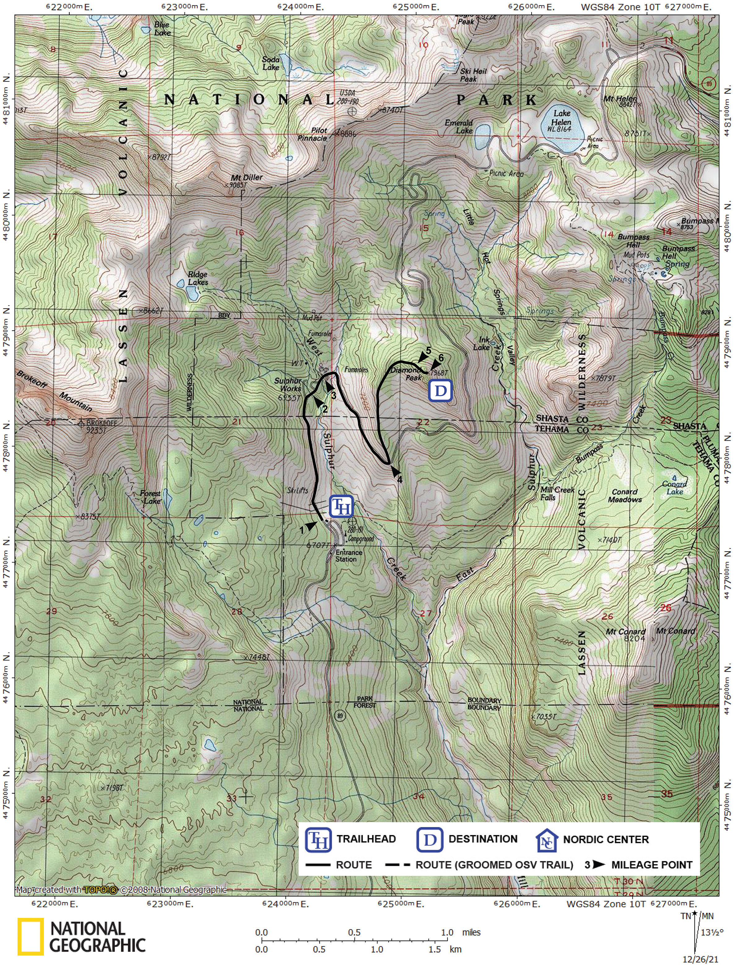 Print version of map for tour
