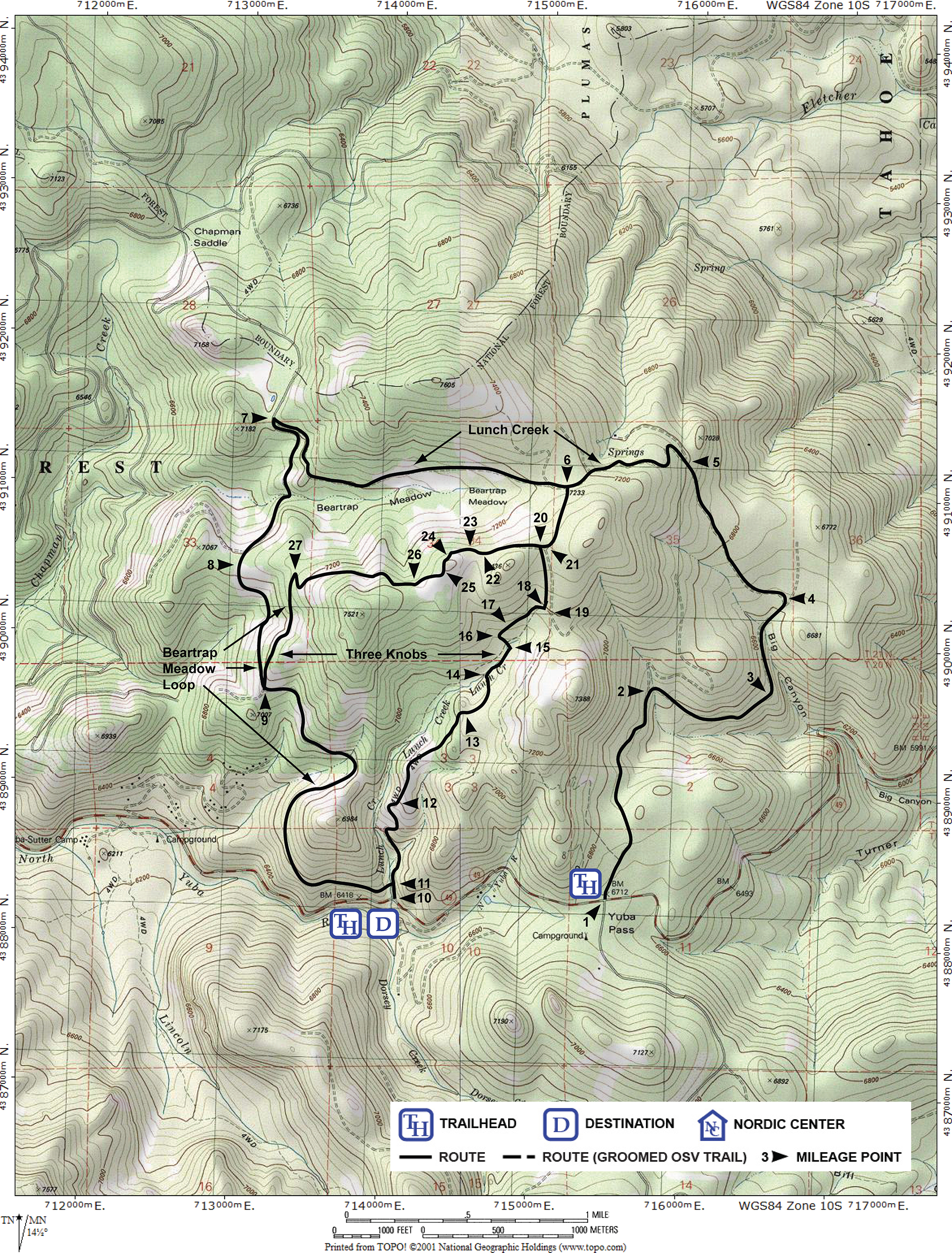 Print version of map for tour