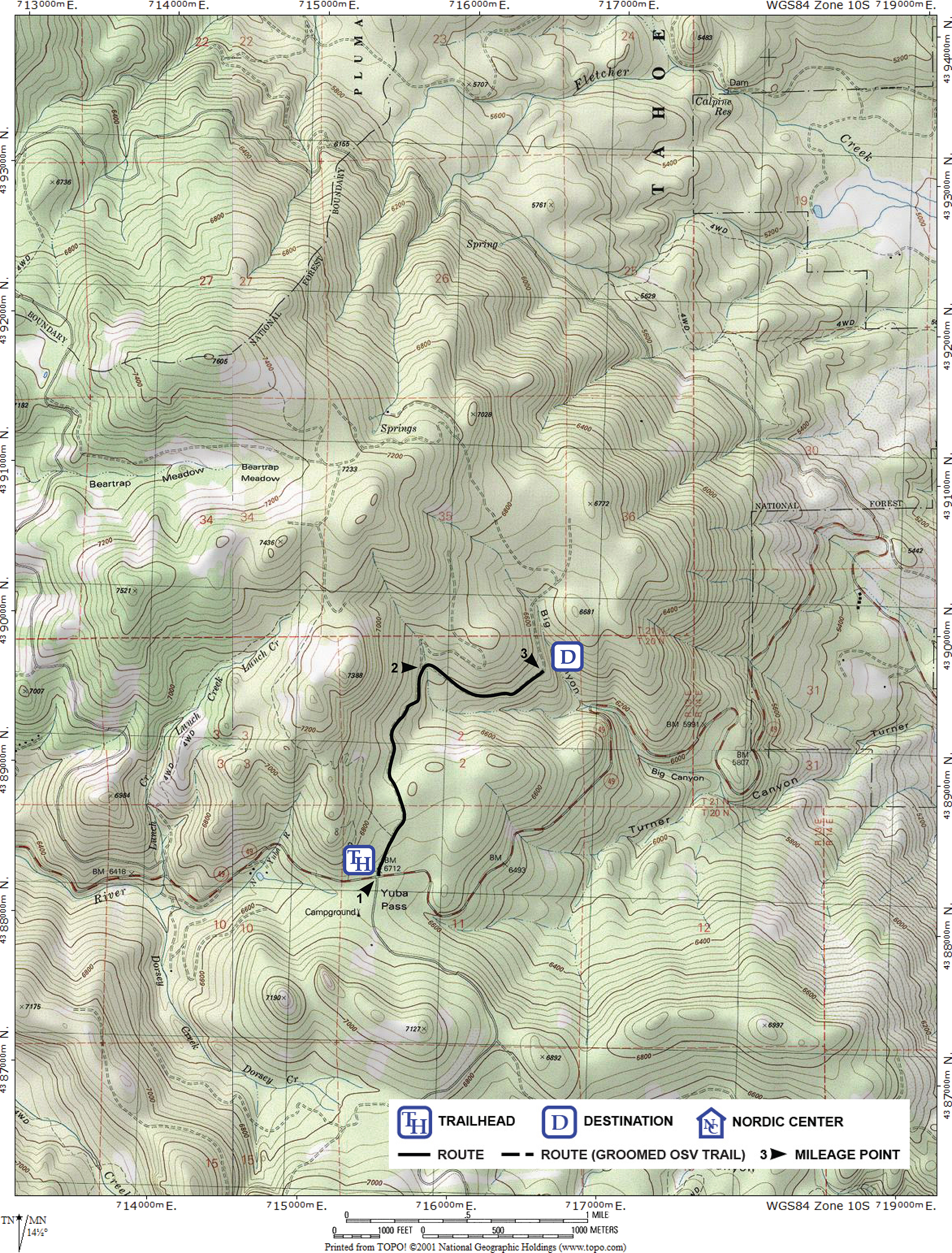 Print version of map for tour