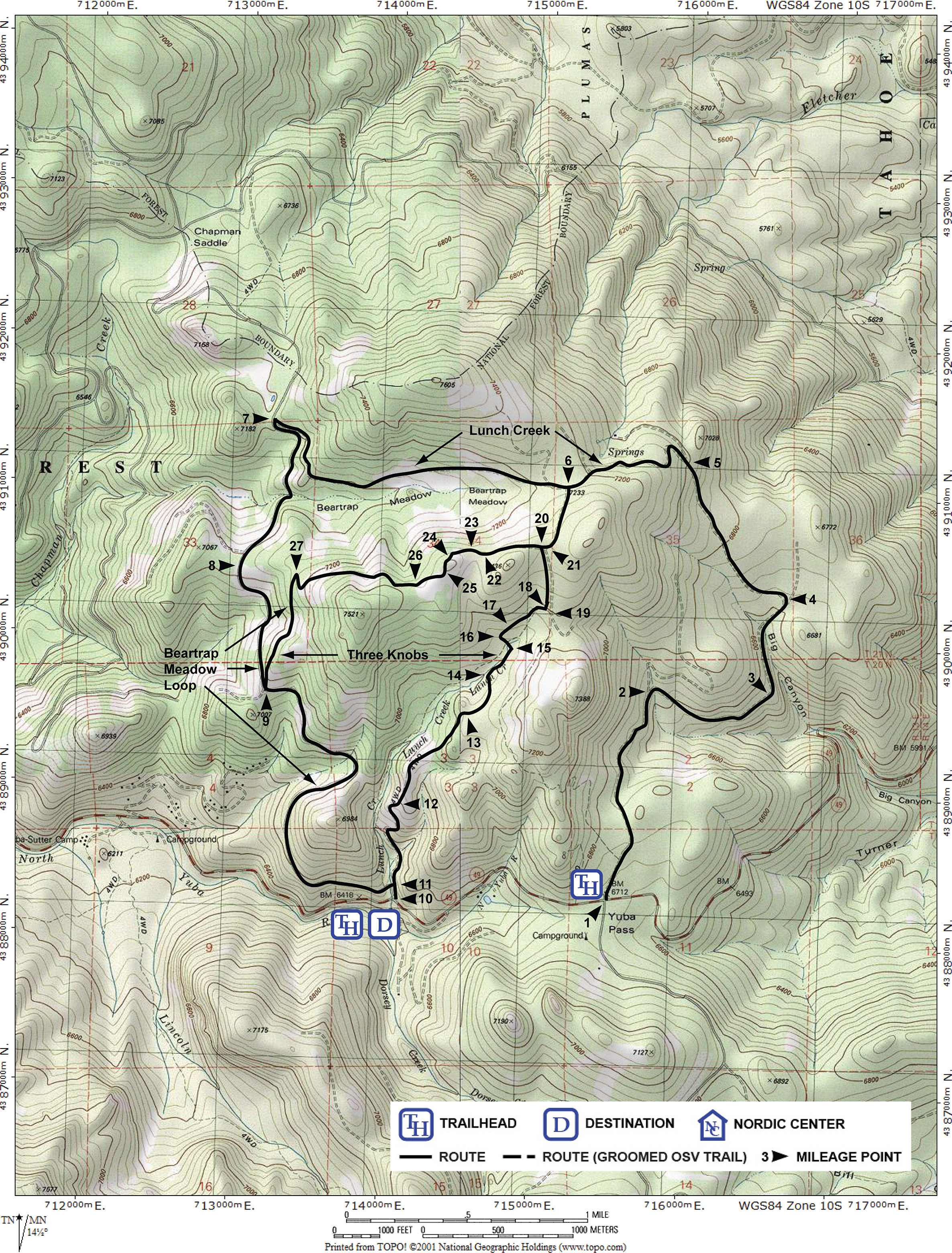 Print version of map for tour