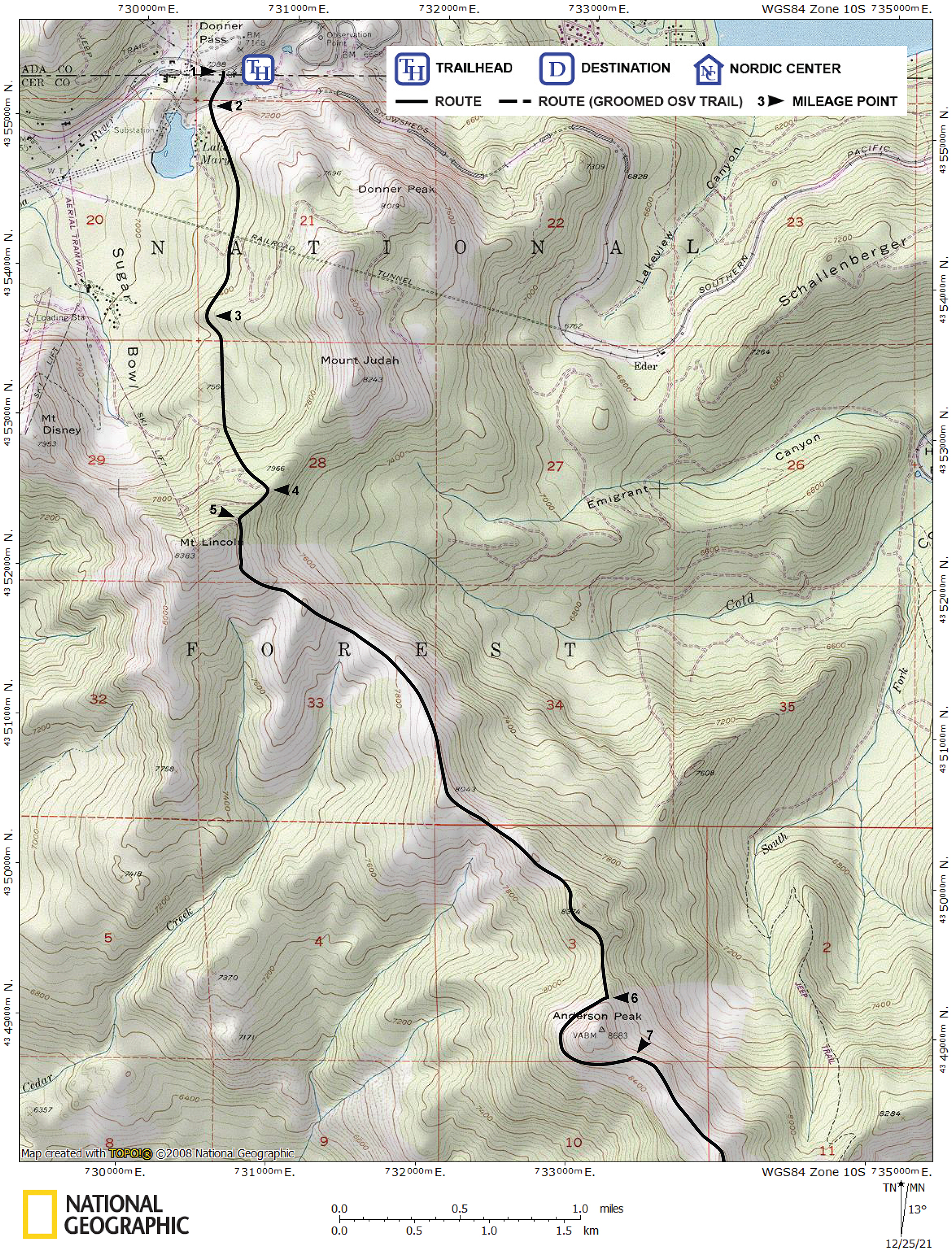 Print version of map for tour