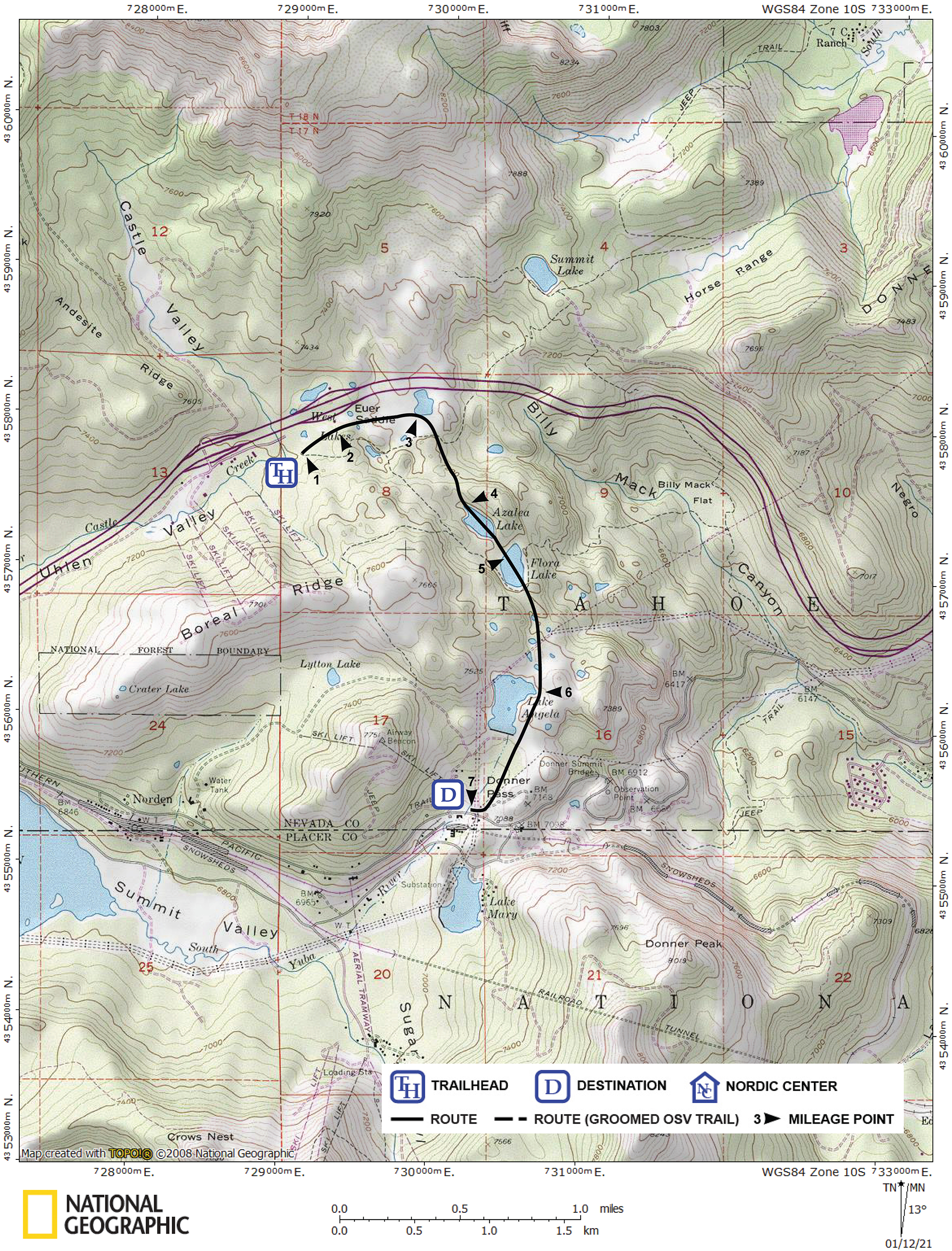 Print version of map for tour