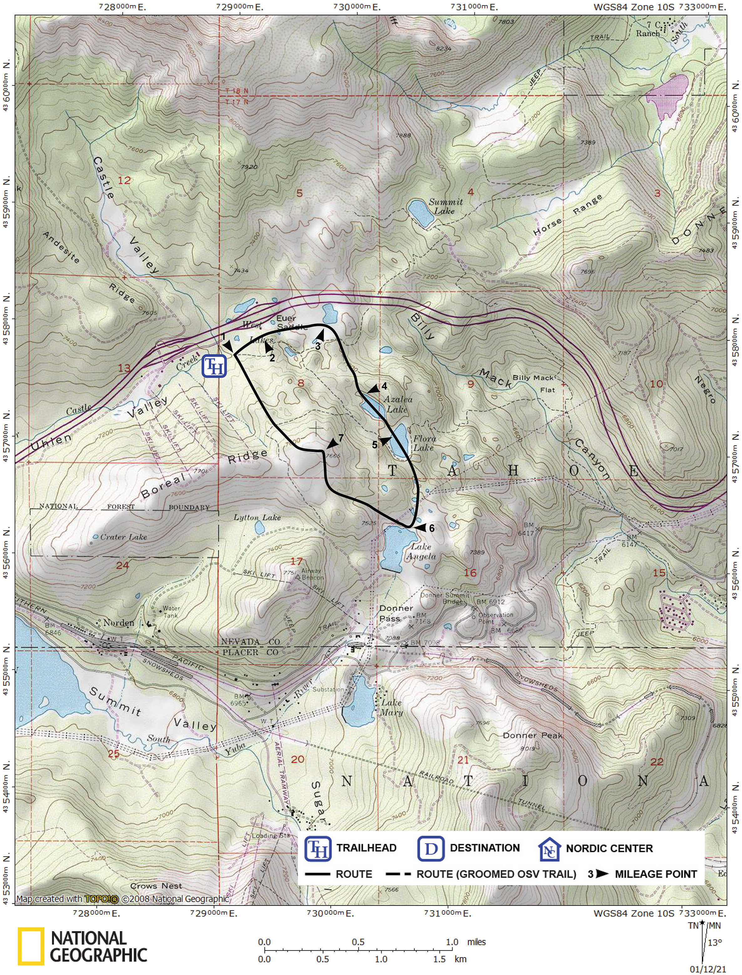 Print version of map for tour