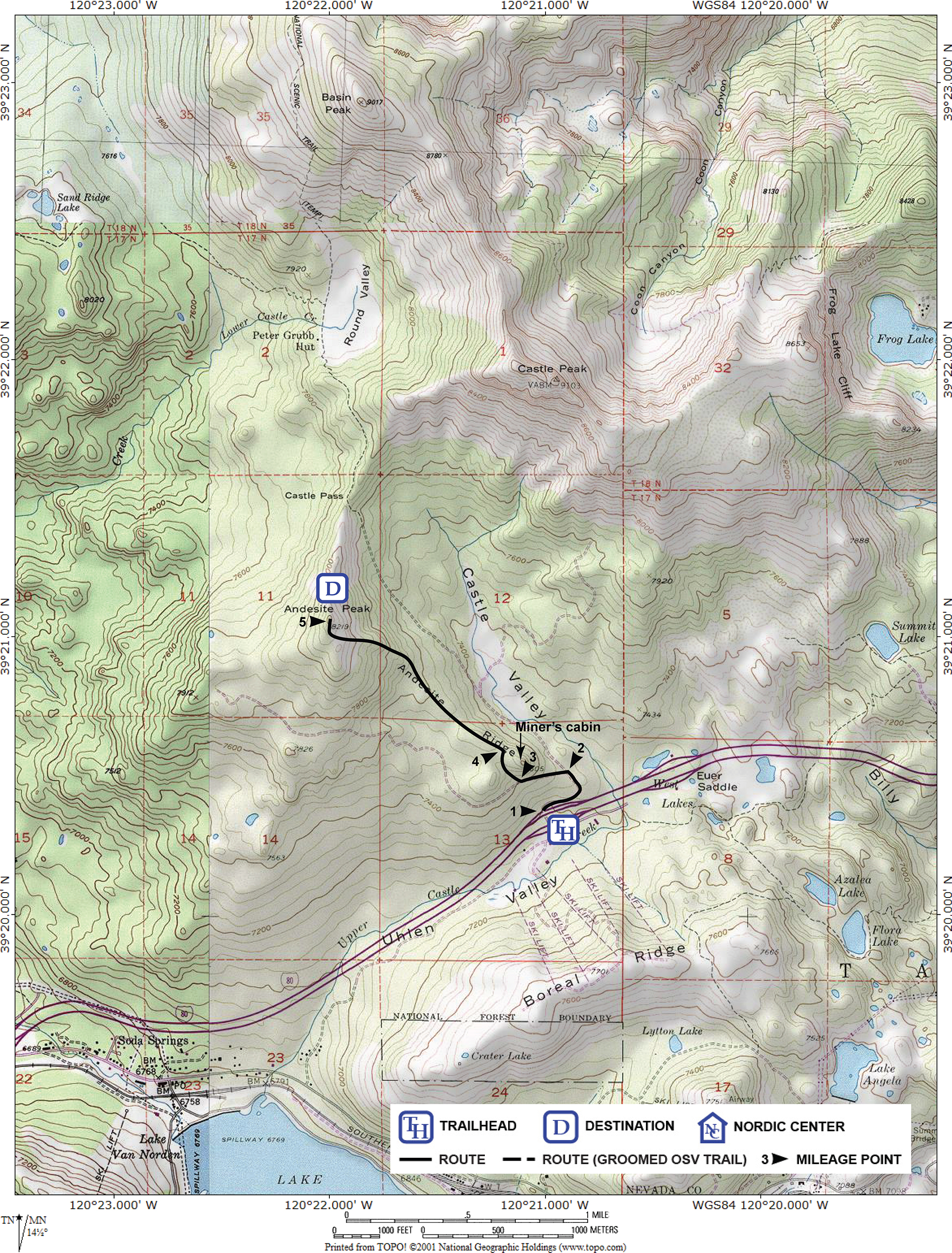 Print version of map for tour