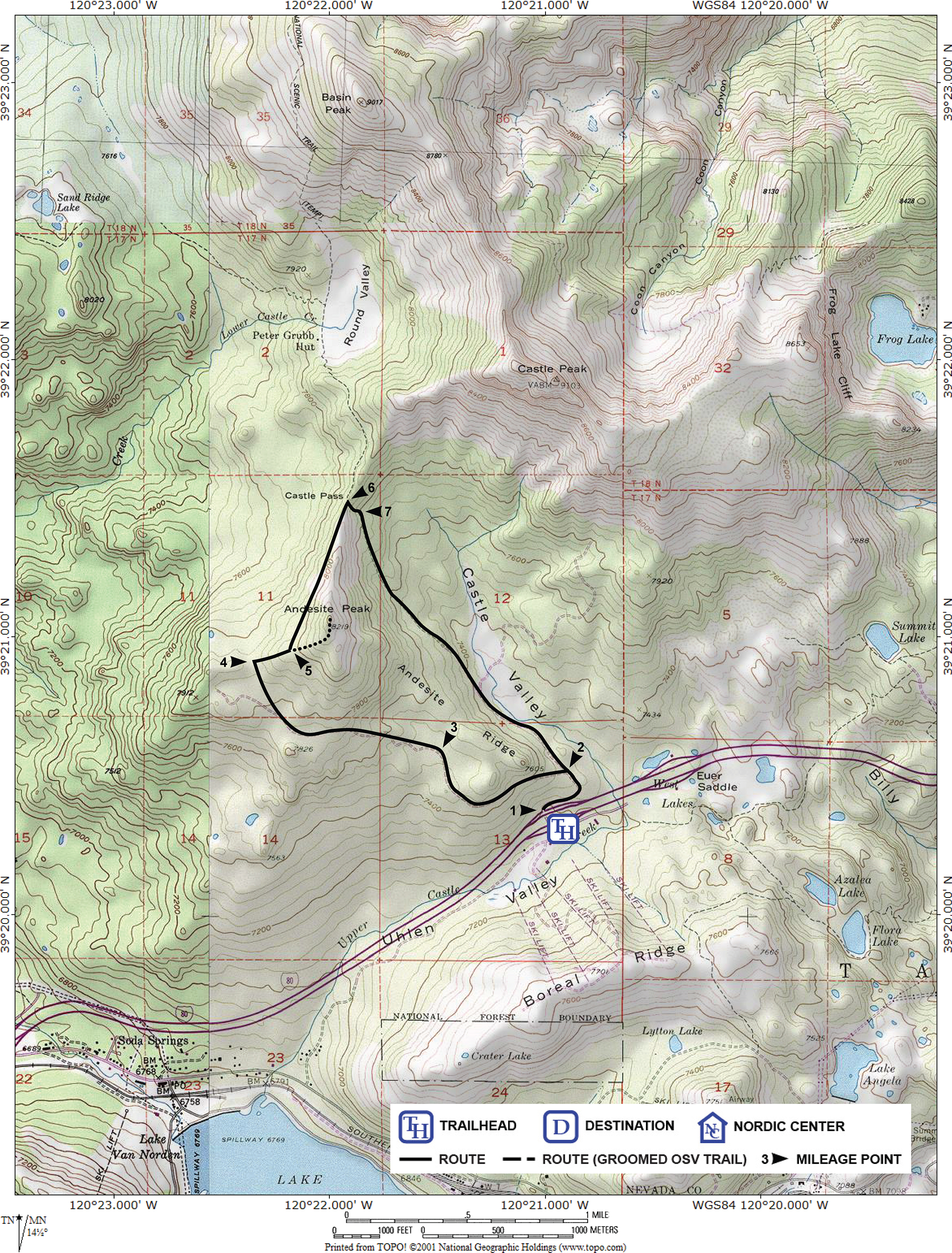 Print version of map for tour