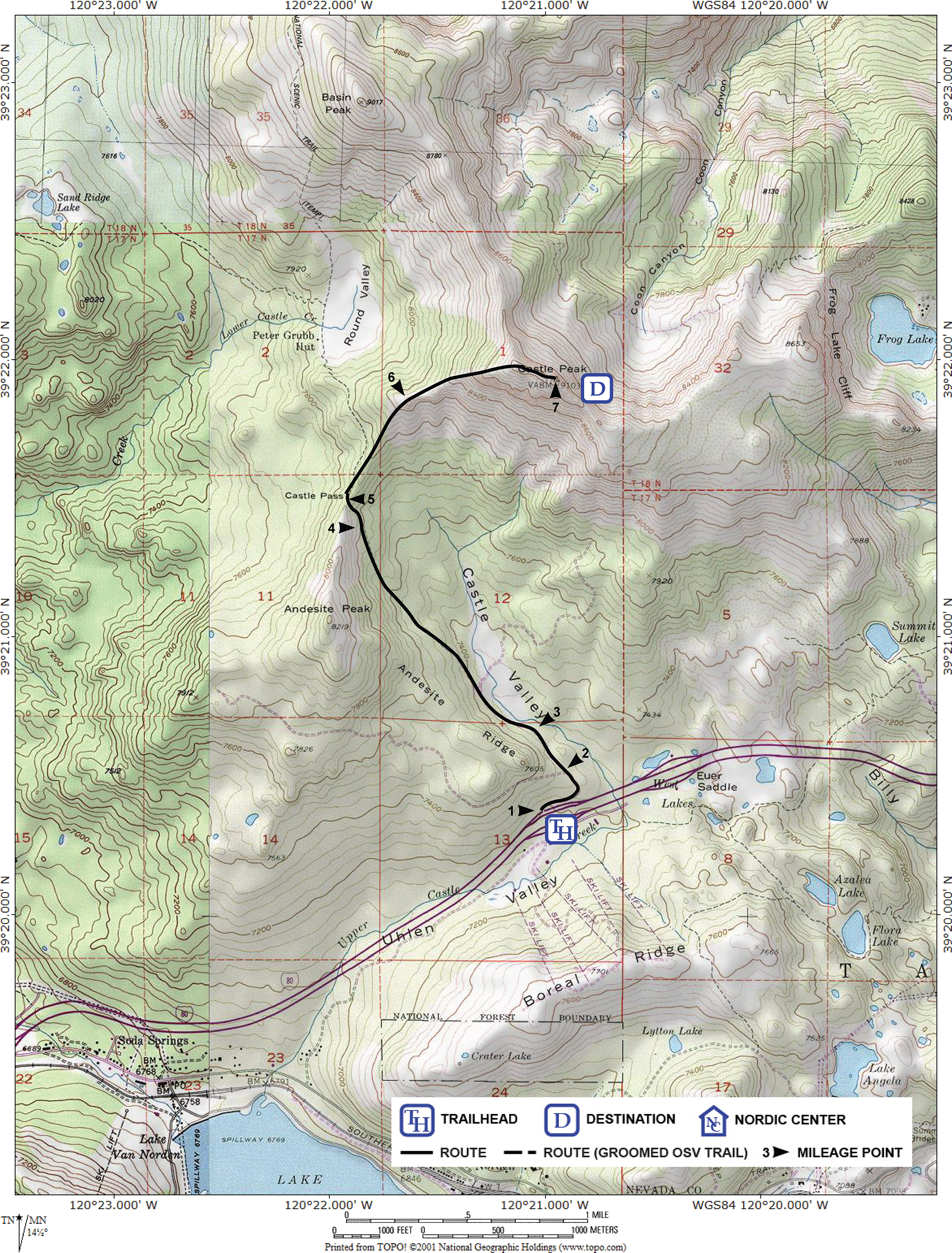 Print version of map for tour