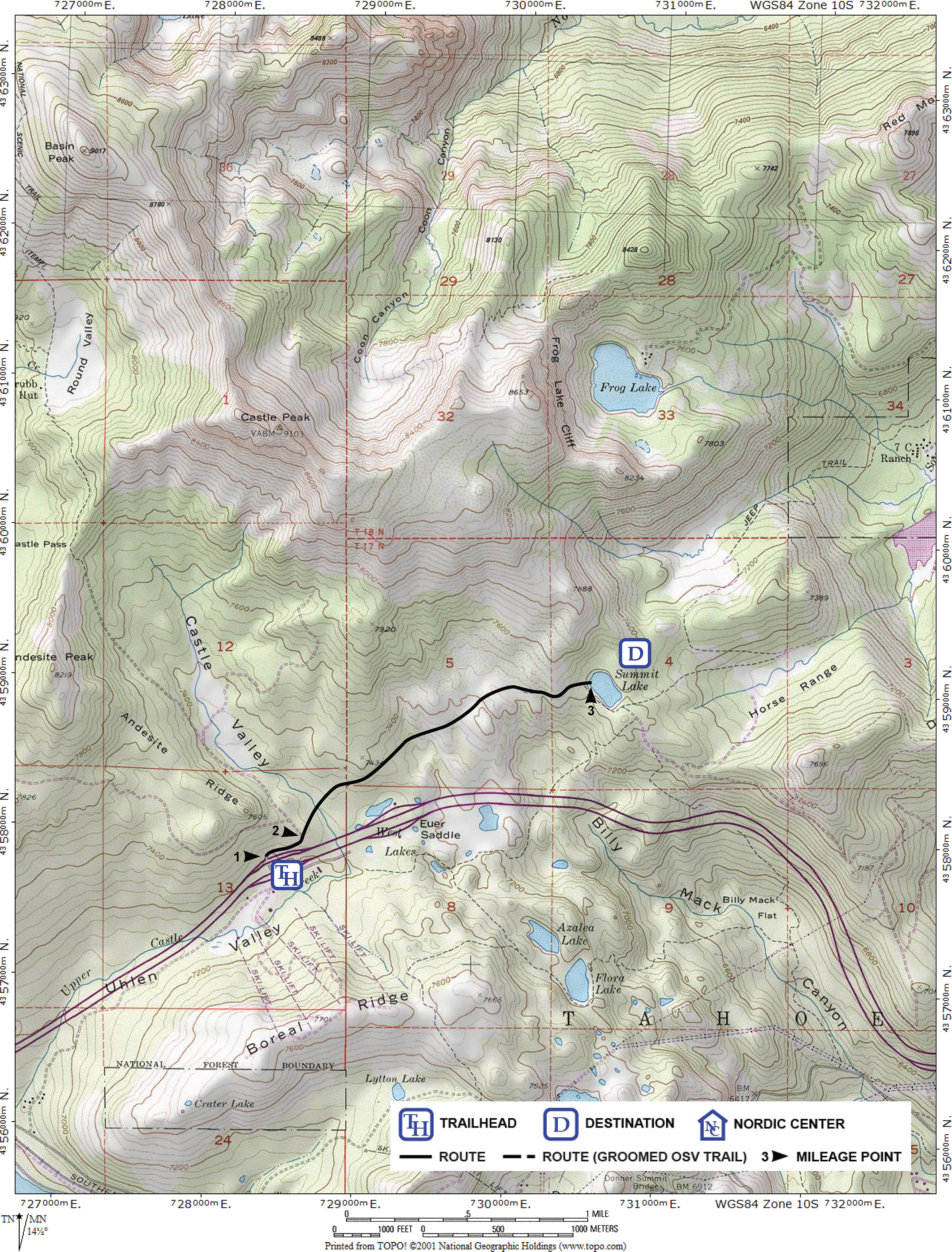 Print version of map for tour
