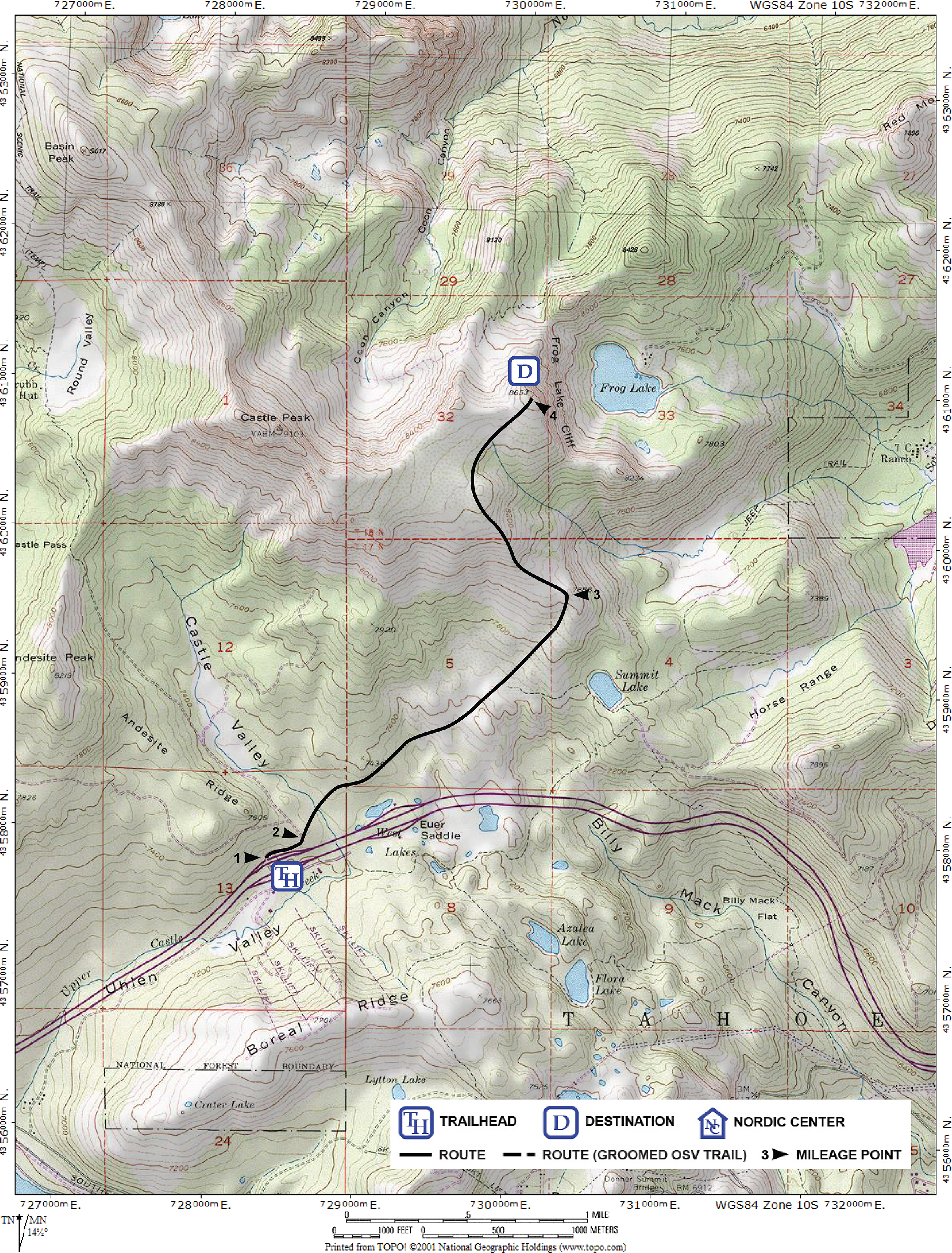 Print version of map for tour