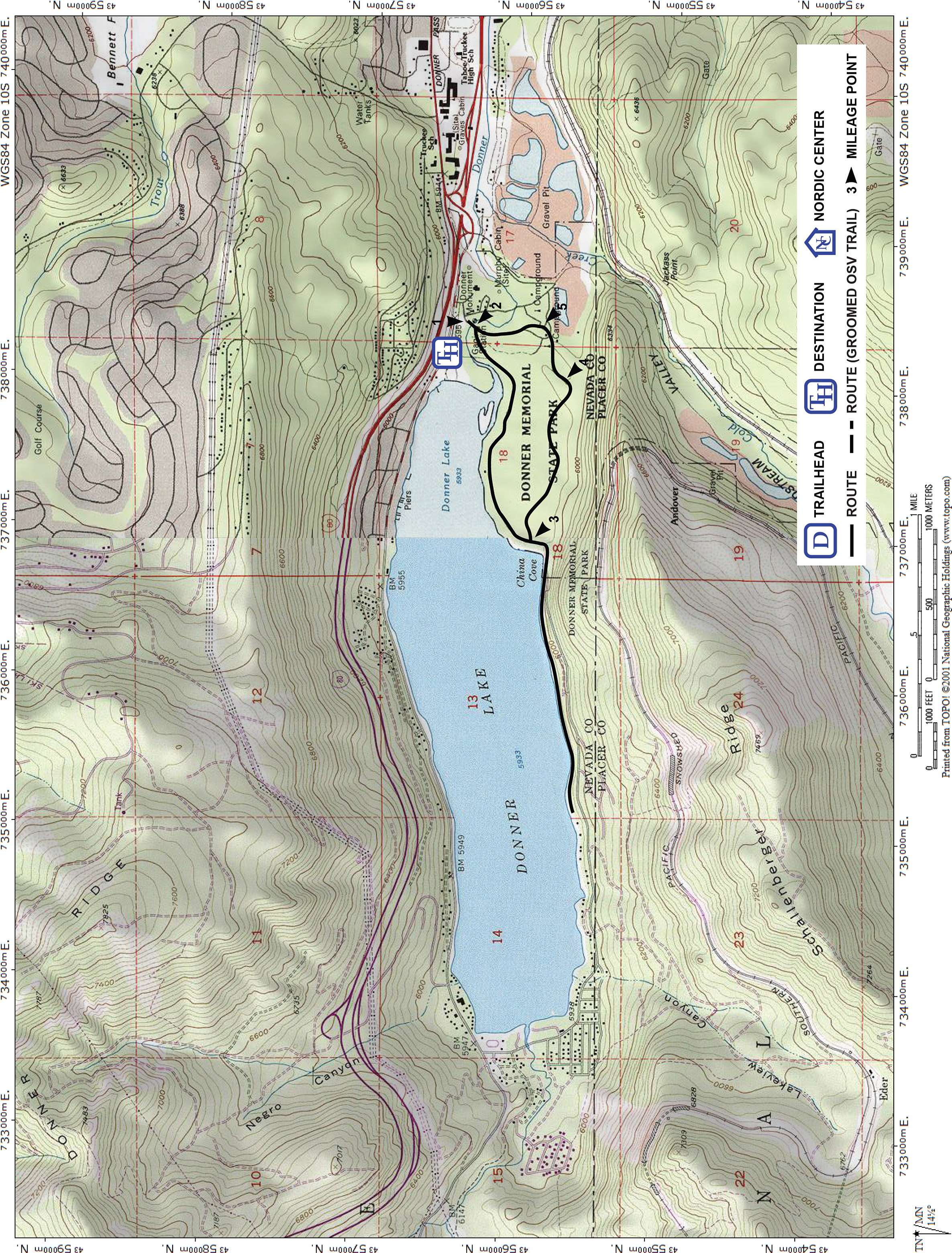 Print version of map for tour